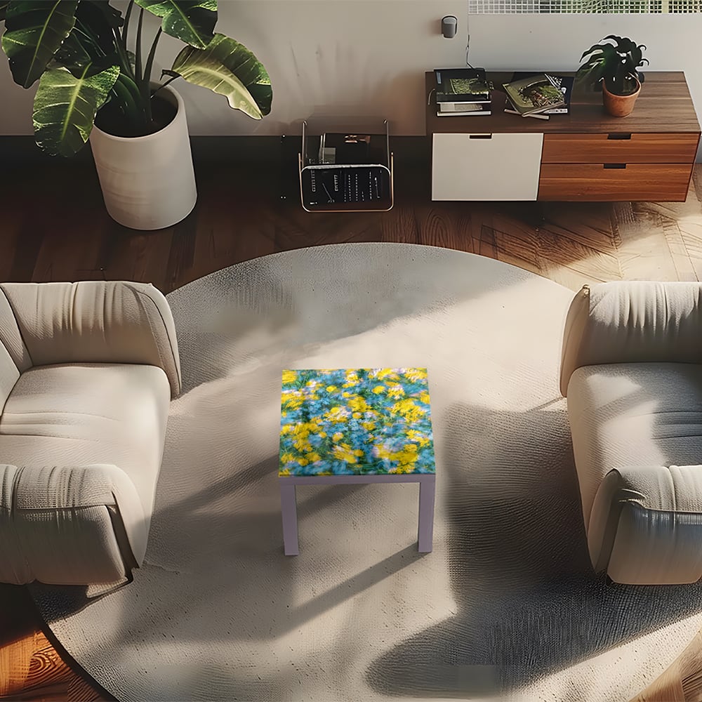 Salontafel 55x55 - Gehard Glas - Vrolijke Bloemen