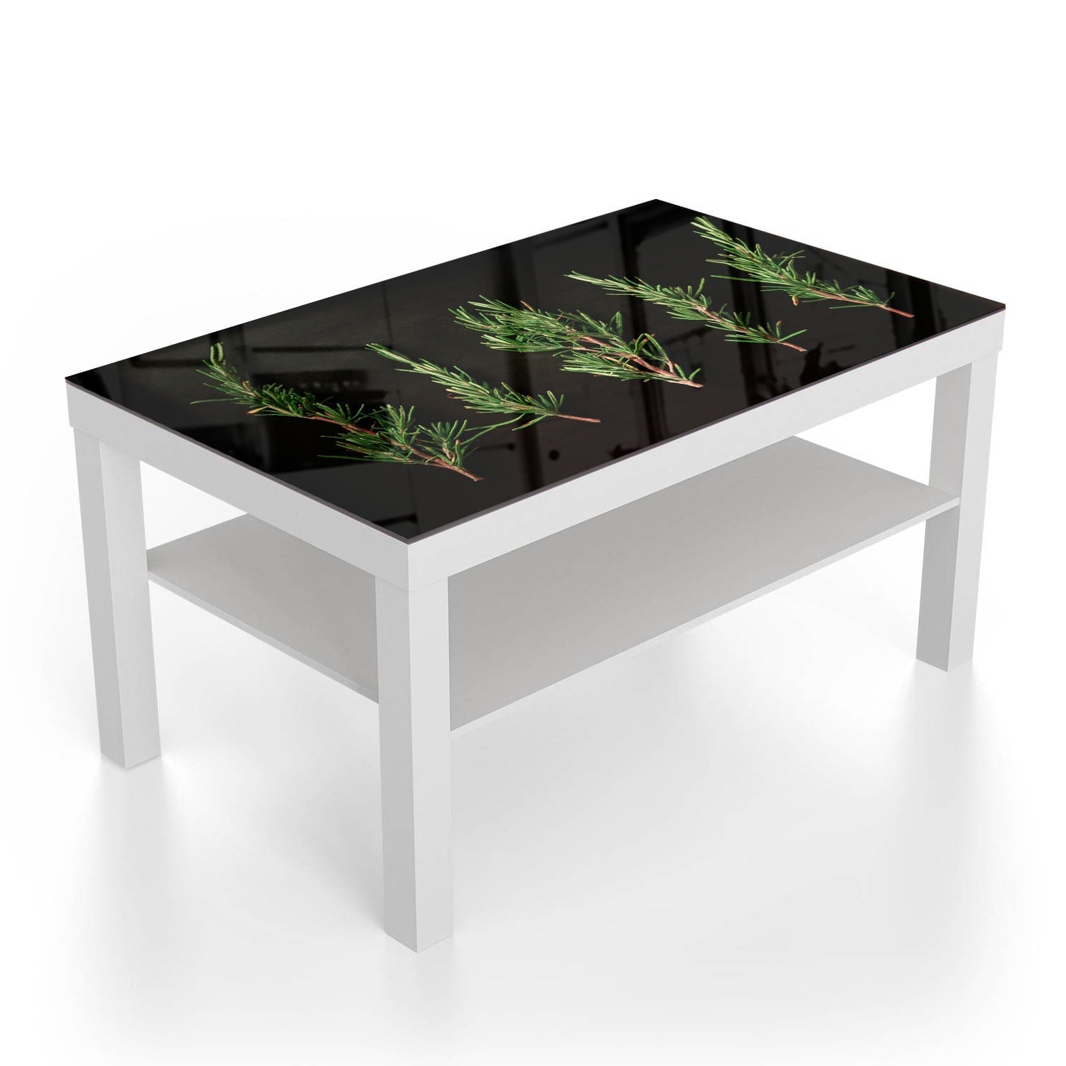 Salontafel 90x55 - Gehard Glas - Verse Rozemarijntakjes