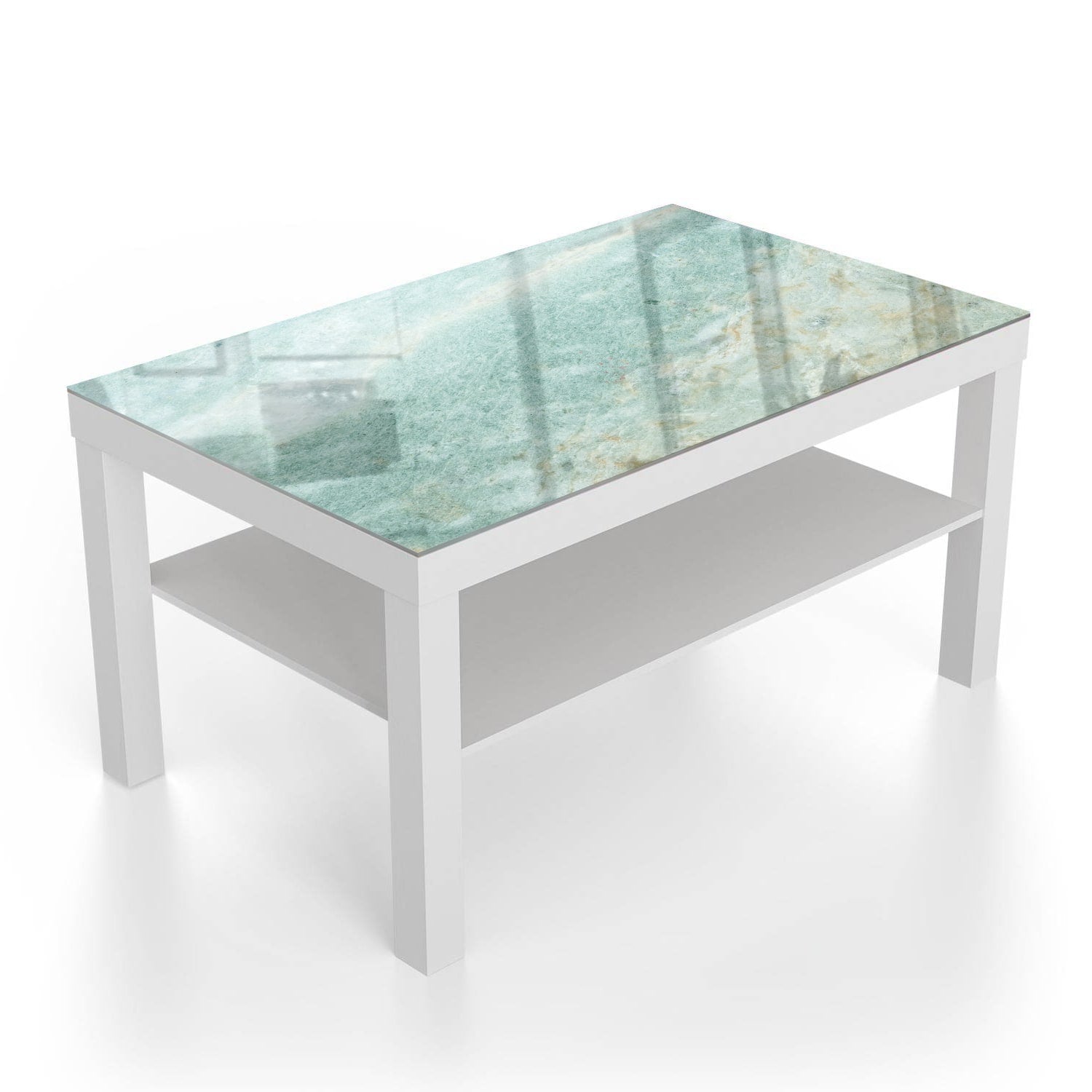 Salontafel 90x55 - Gehard Glas - Lichtgroen Marmer