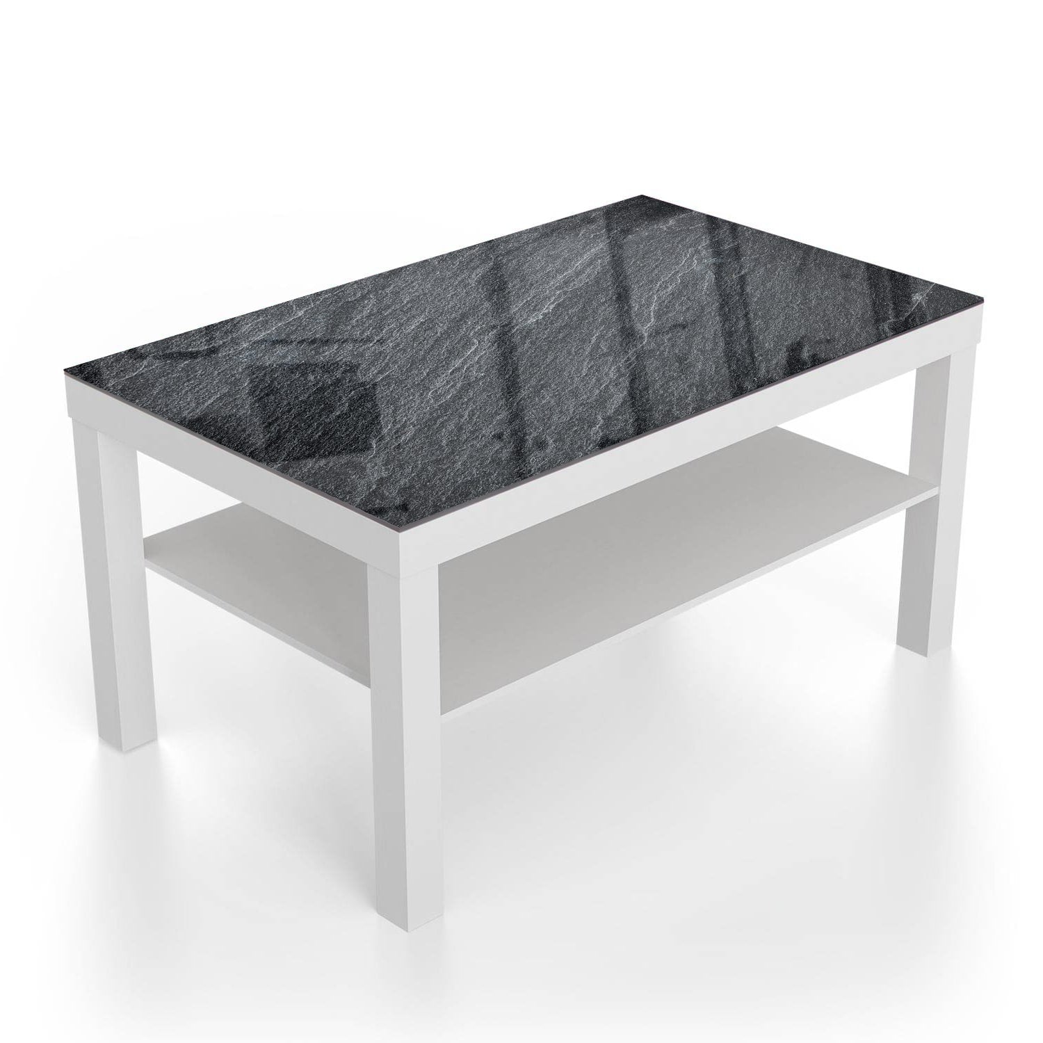 Salontafel 90x55 - Gehard Glas - Donker Grijs Leisteen