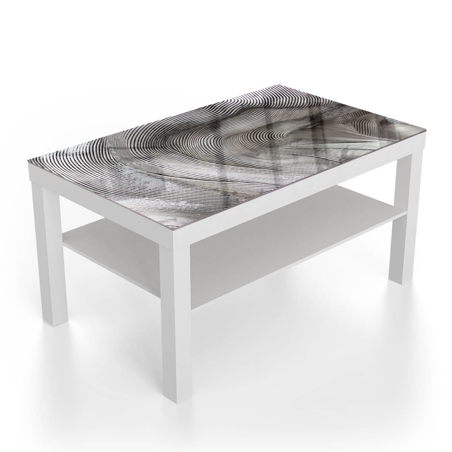 Salontafel 90x55 - Gehard Glas - Gebogen Ijzer