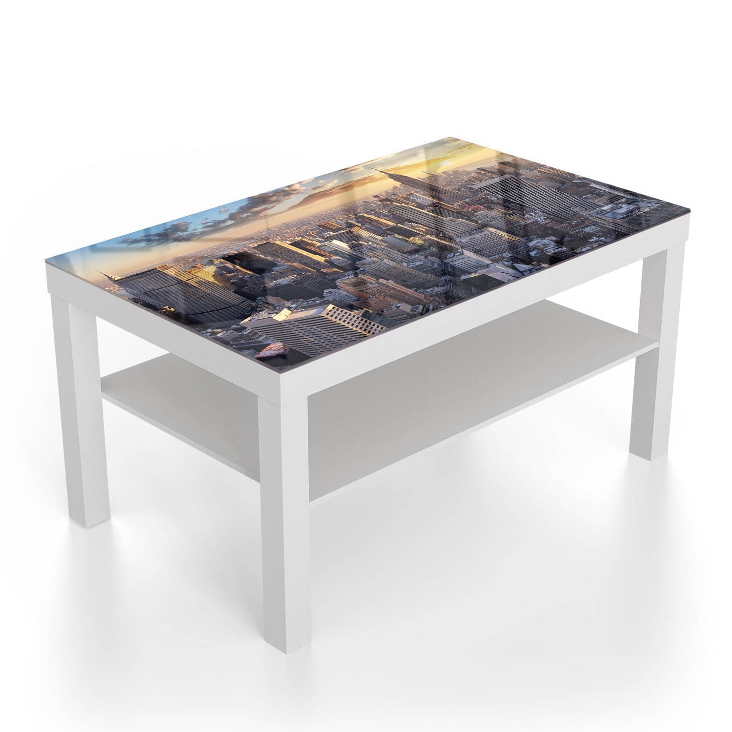 Salontafel 90x55 - Gehard Glas - Zonsondergang over New York City