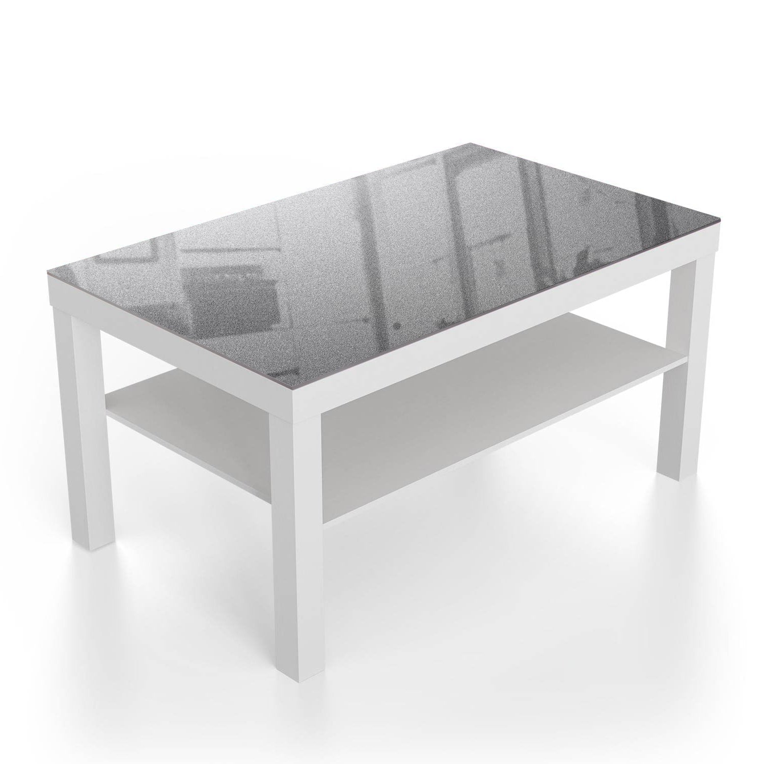Salontafel 90x55 - Gehard Glas - Mat Zilver