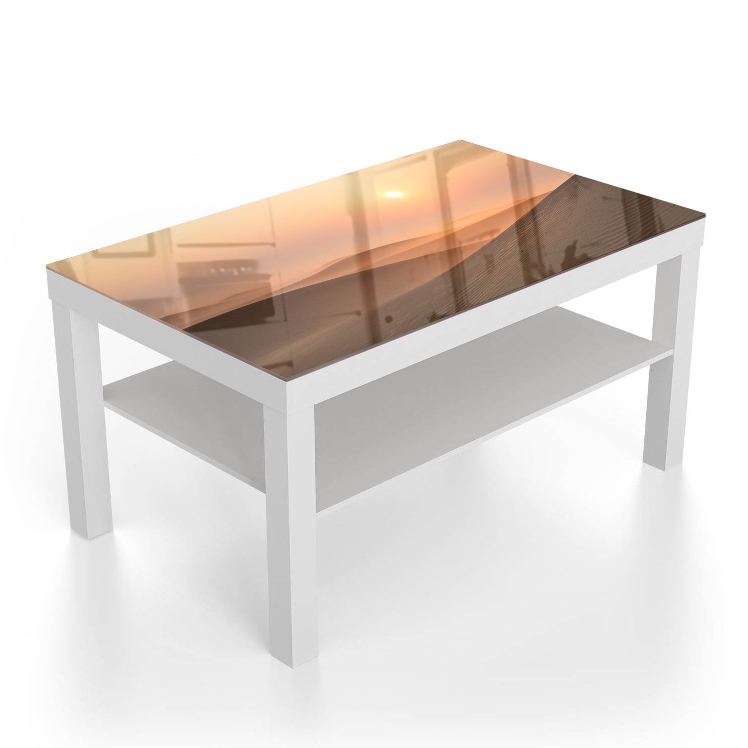 Salontafel 90x55 - Gehard Glas - Woestijnen Bij Dubai