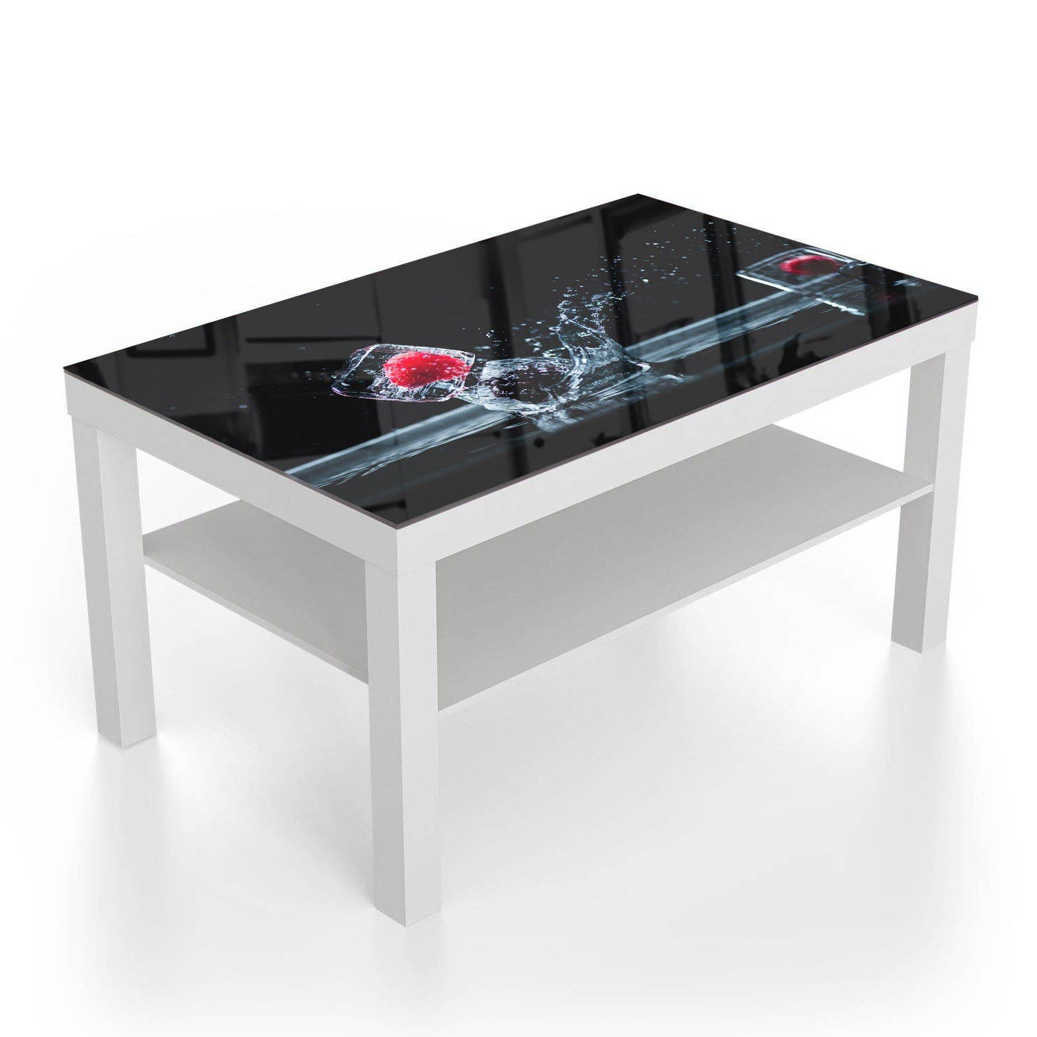Salontafel 90x55 - Gehard Glas - Fruit in Ijsblokjes