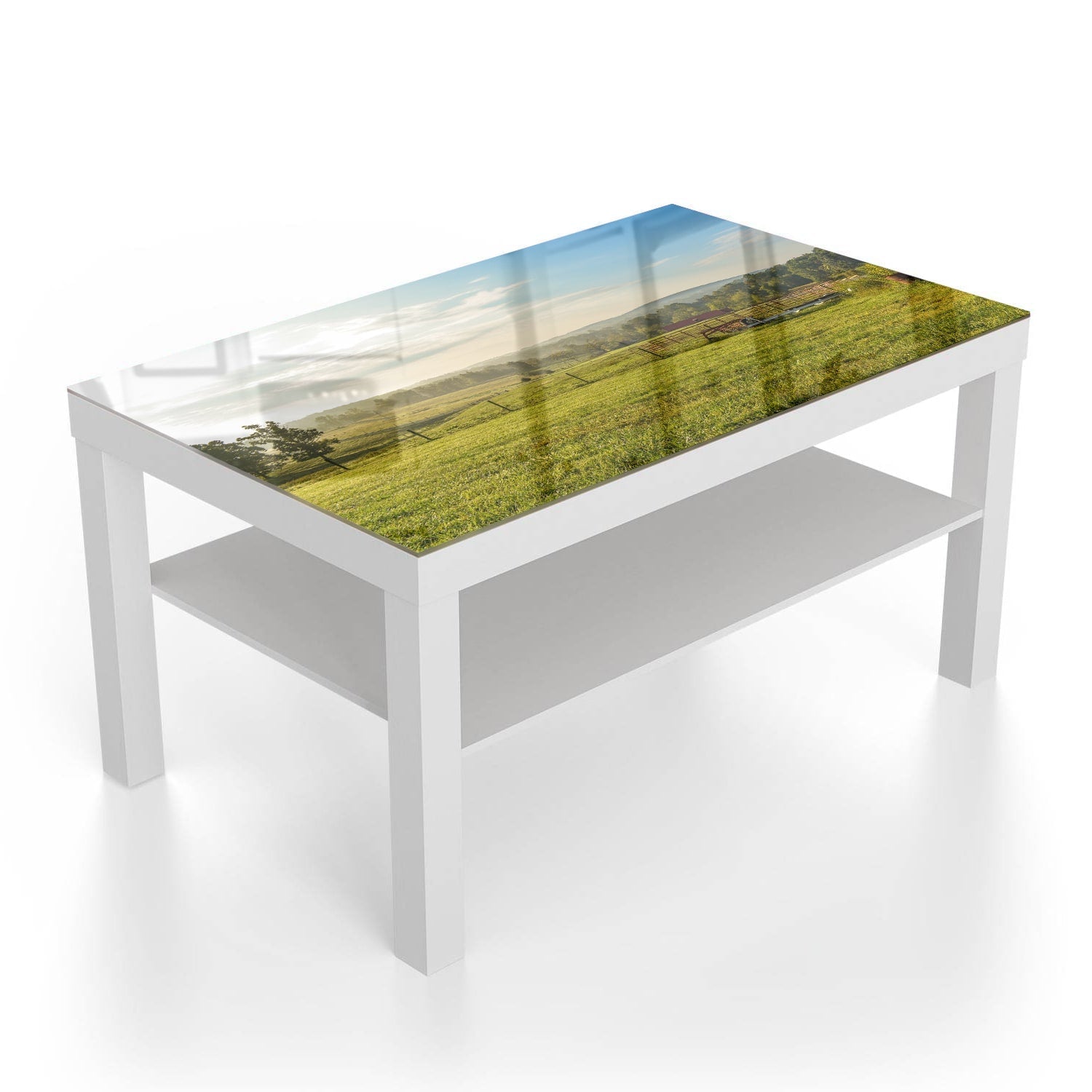 Salontafel 90x55 - Gehard Glas - Veld Bij Smith Mountain