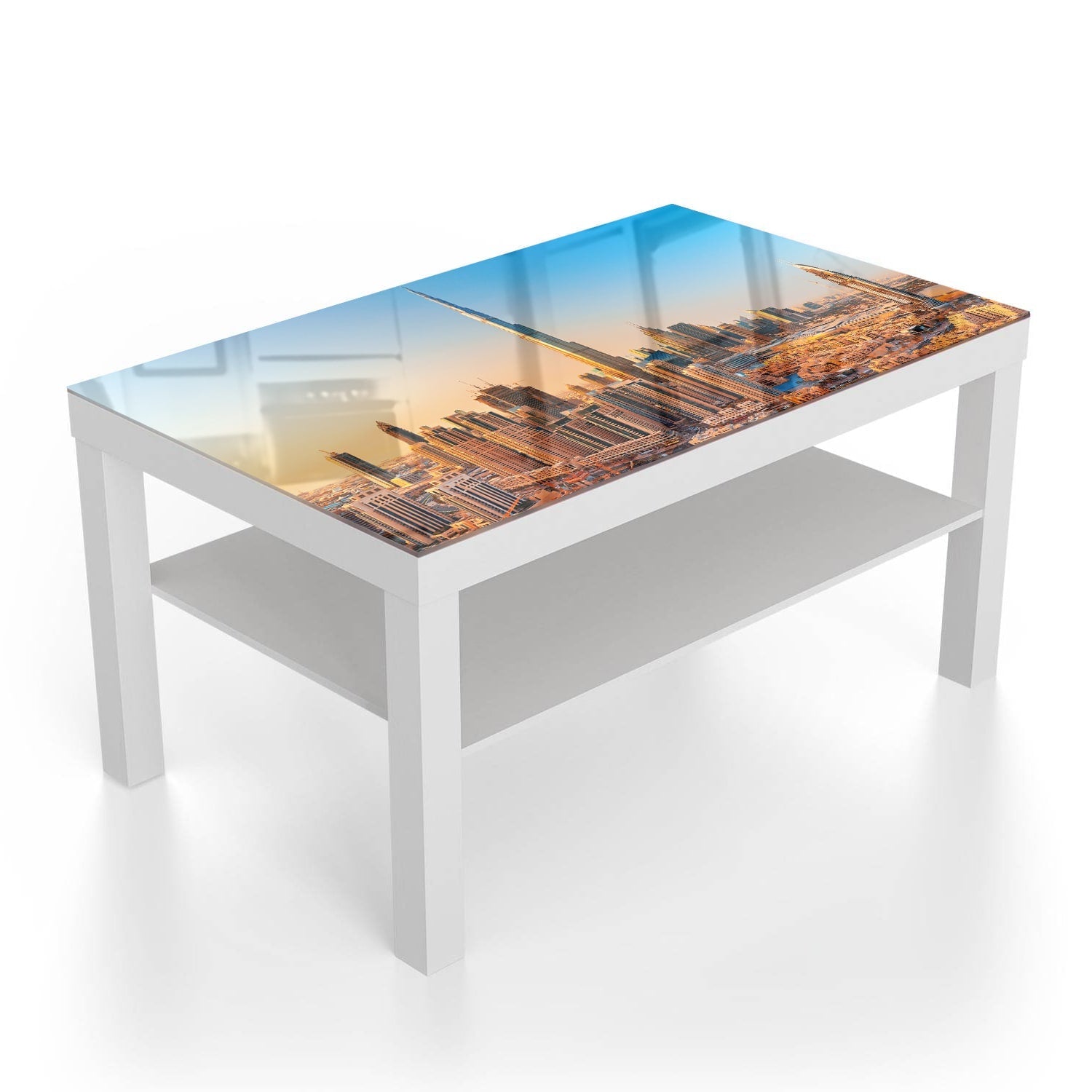 Salontafel 90x55 - Gehard Glas - Zonsondergang in Dubai