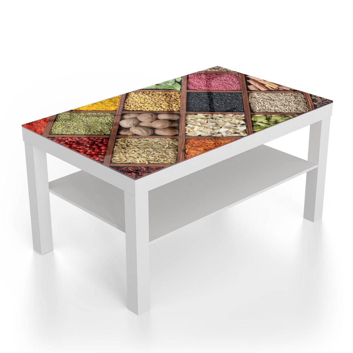 Salontafel 90x55 - Gehard Glas - Specerijen Mozaïek