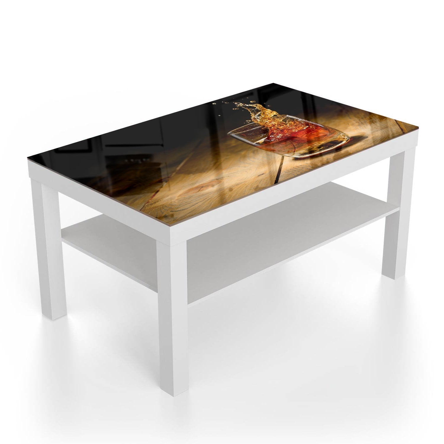 Salontafel 90x55 - Gehard Glas - Whisky Splash