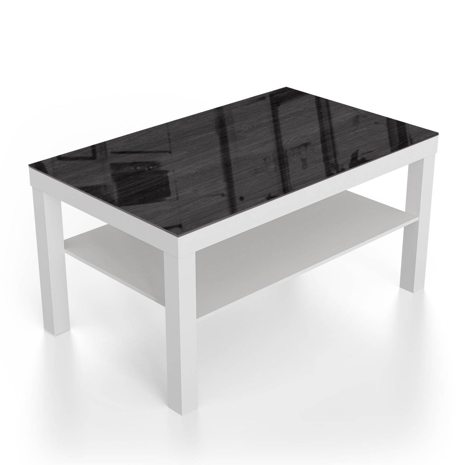Salontafel 90x55 - Gehard Glas - Zwart Hout