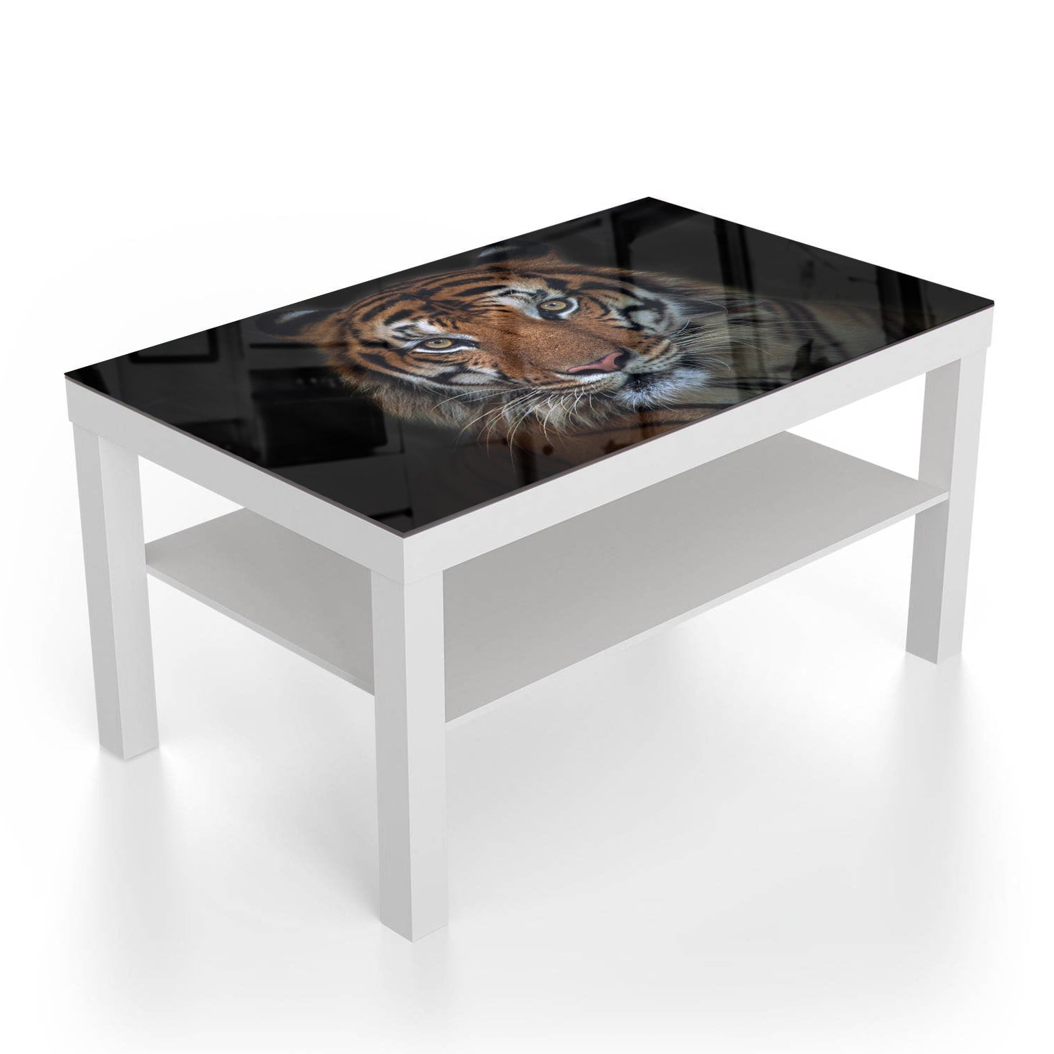 Salontafel 90x55 - Gehard Glas - Sumatraanse Boze Tijger