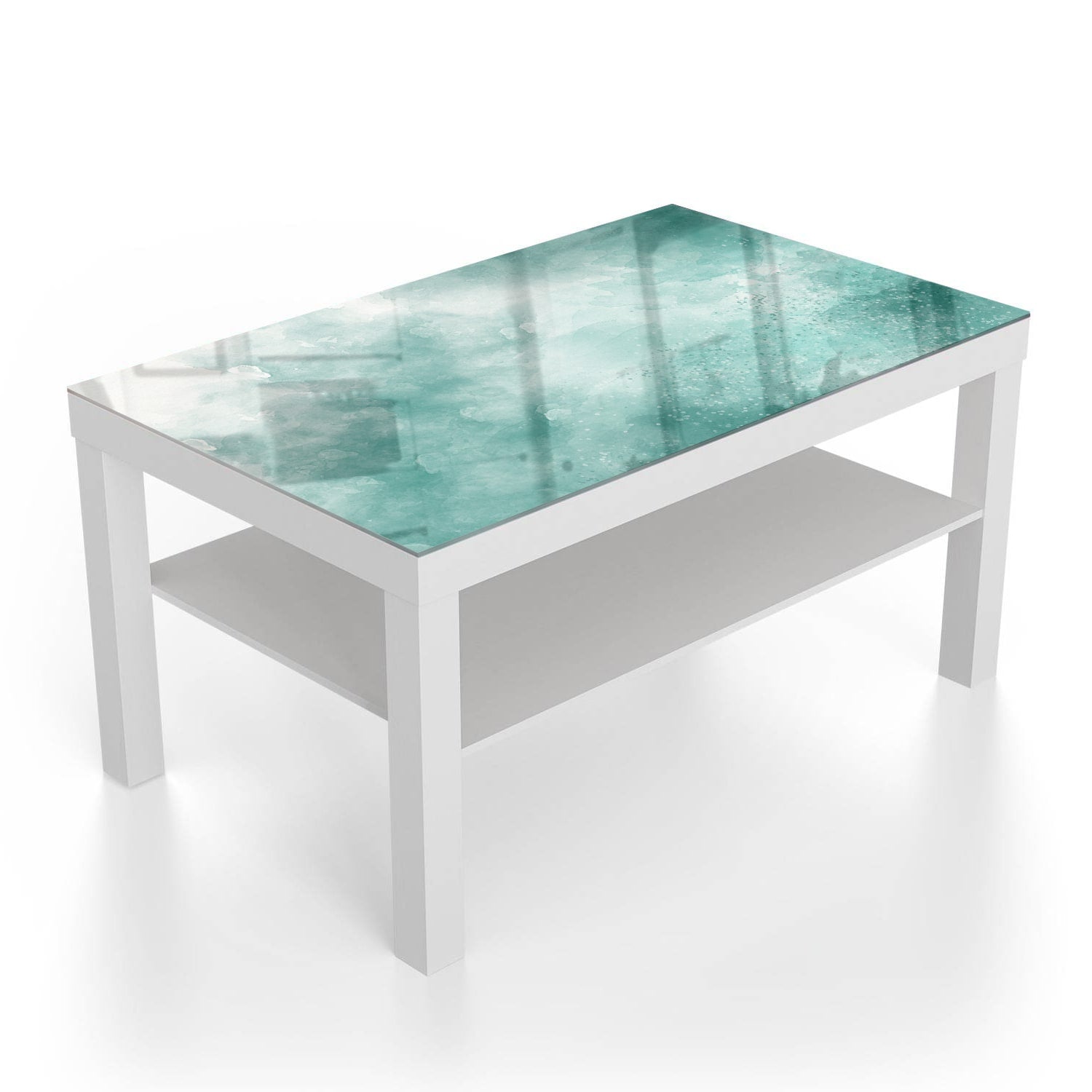 Salontafel 90x55 - Gehard Glas - Groene Waterverf