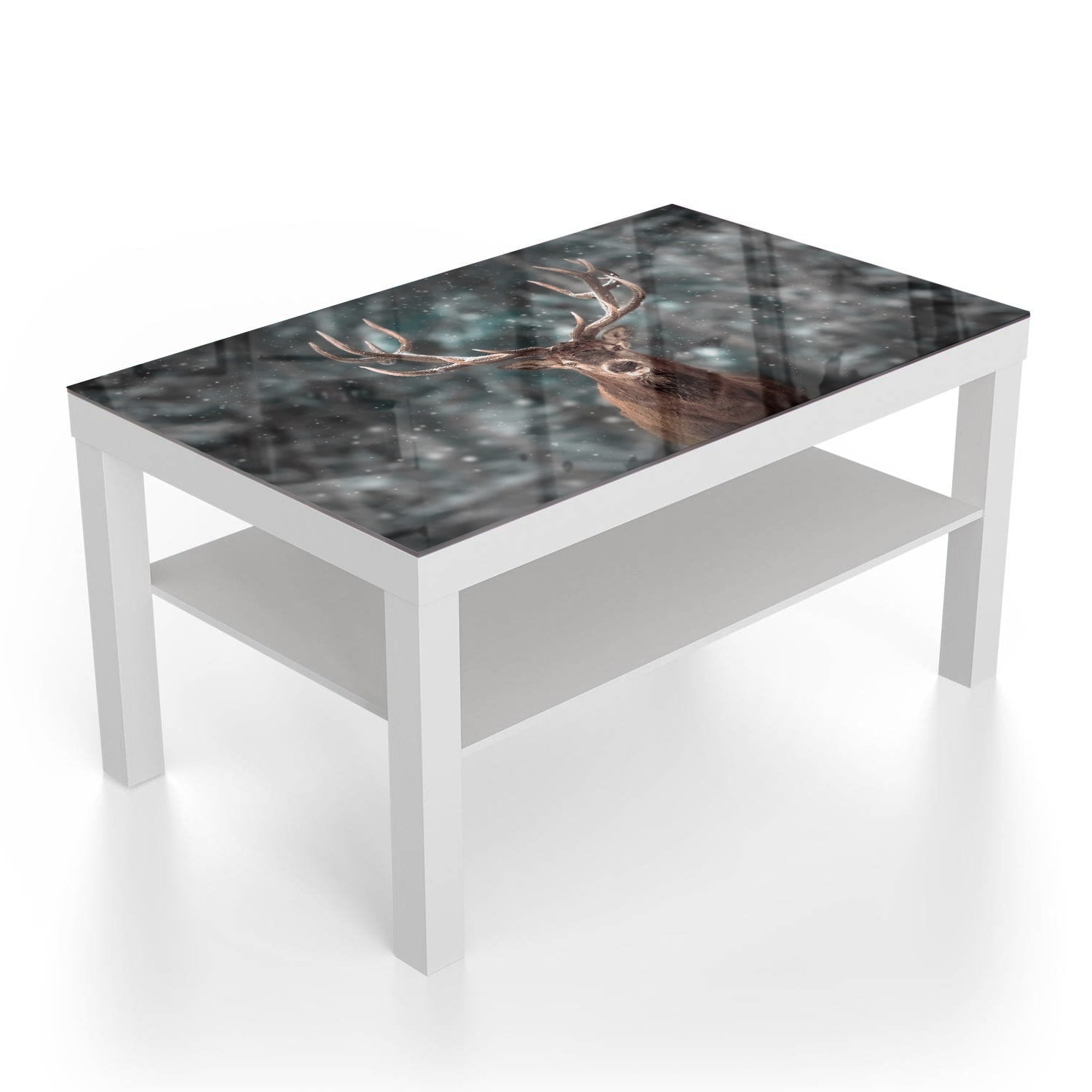 Salontafel 90x55 - Gehard Glas - Edelhert in de Winter