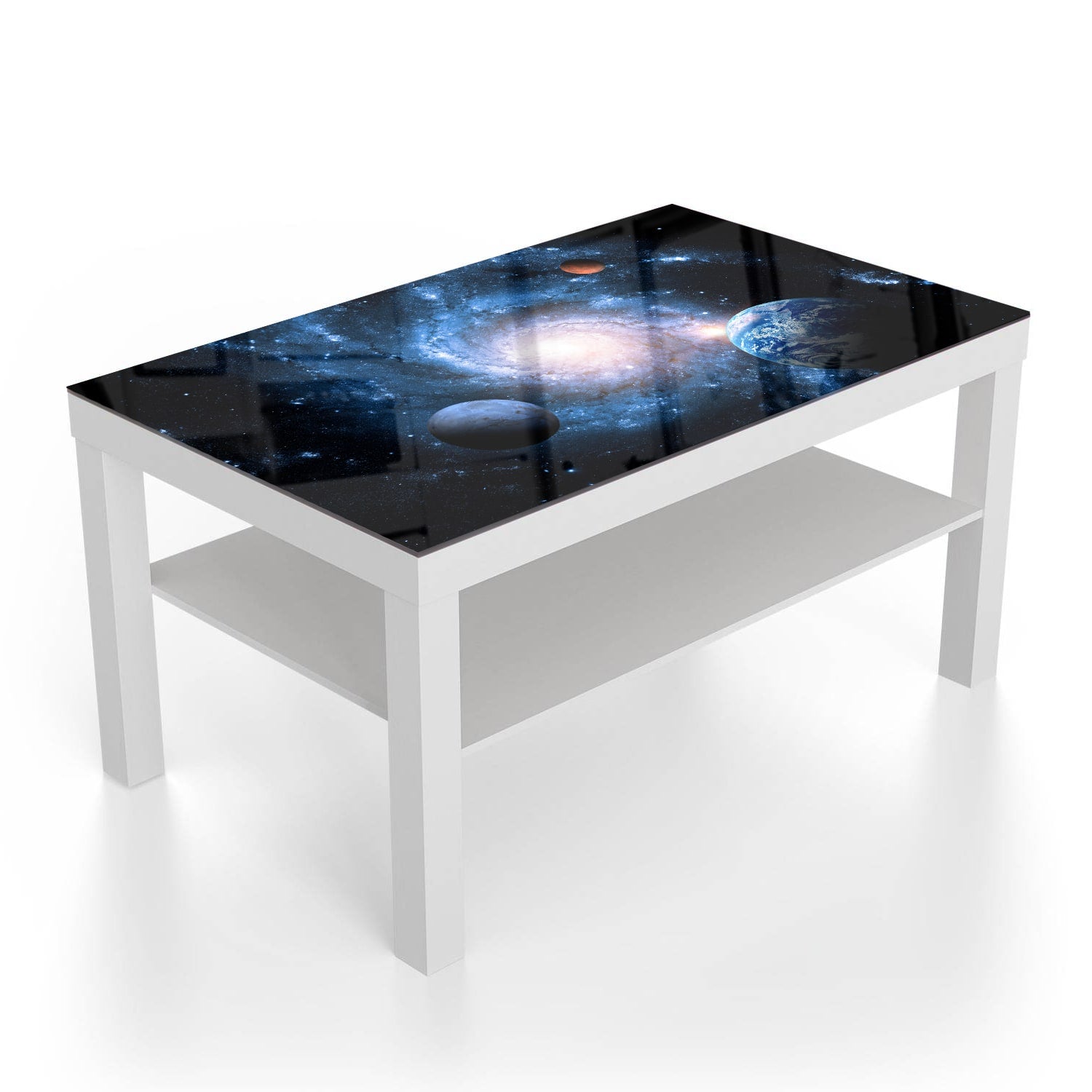 Salontafel 90x55 - Gehard Glas - Planeten van het Zonnestelsel