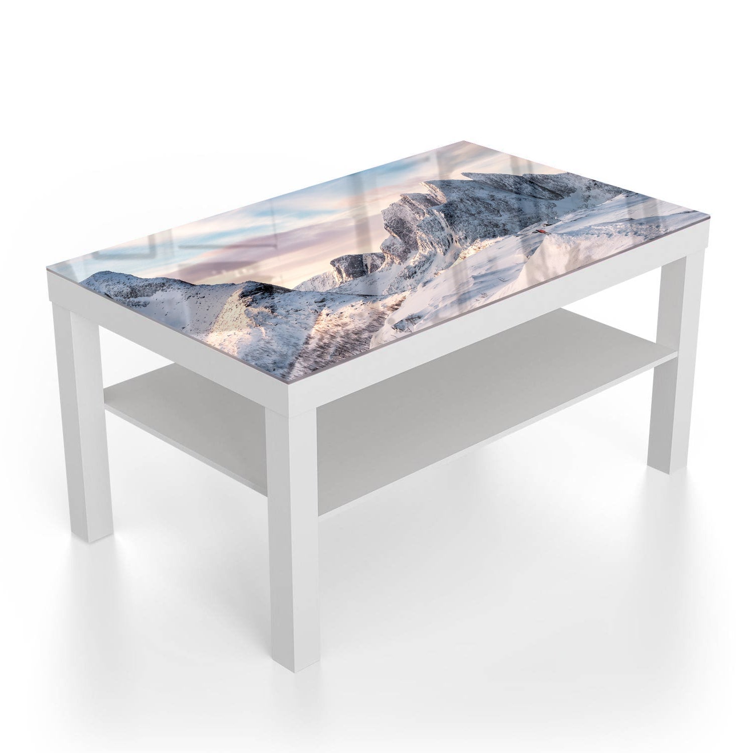 Salontafel 90x55 - Gehard Glas - Sneeuwige Bergtop