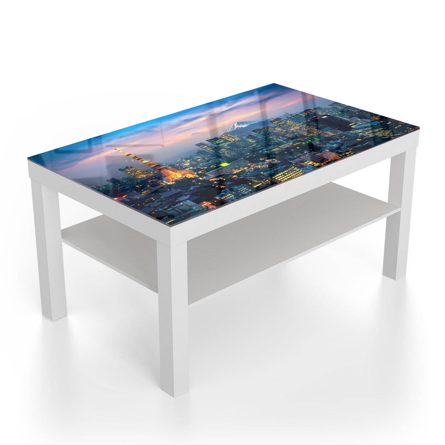 Salontafel 90x55 - Gehard Glas - Tokyo met de Fuji-berg