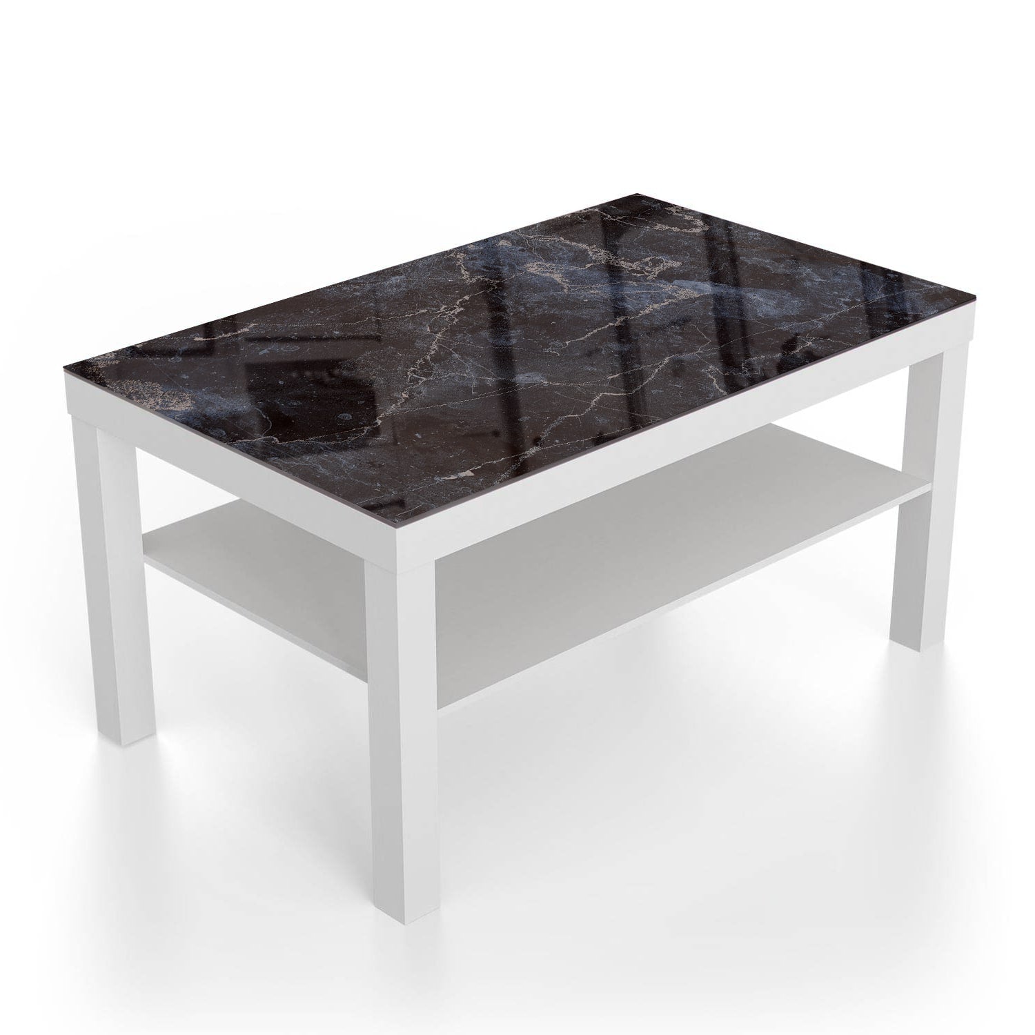 Salontafel 90x55 - Gehard Glas - Middernachtblauw Marmer