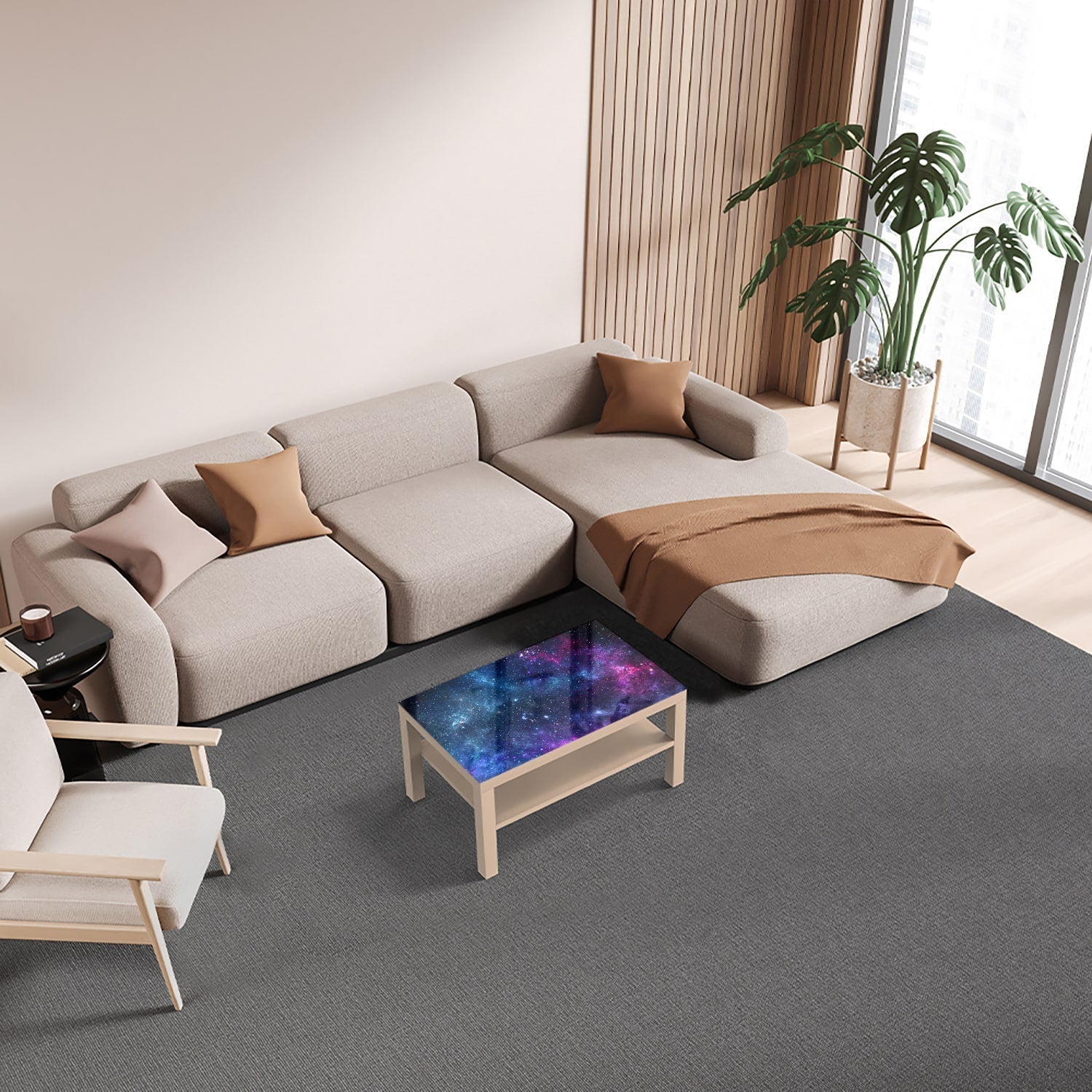 Salontafel 90x55 - Gehard Glas - Dieptes van de Ruimte