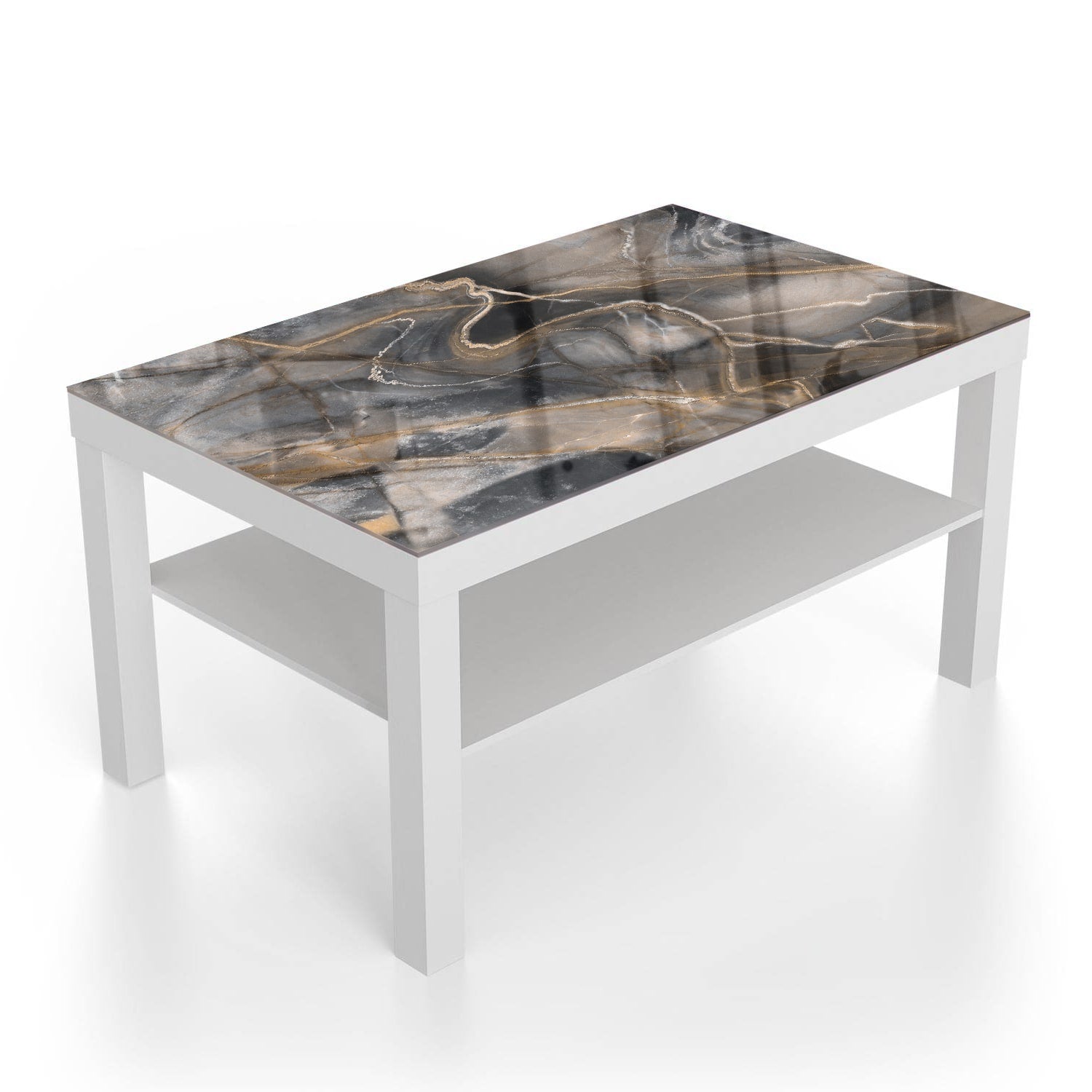 Salontafel 90x55 - Gehard Glas - Antiek Marmer