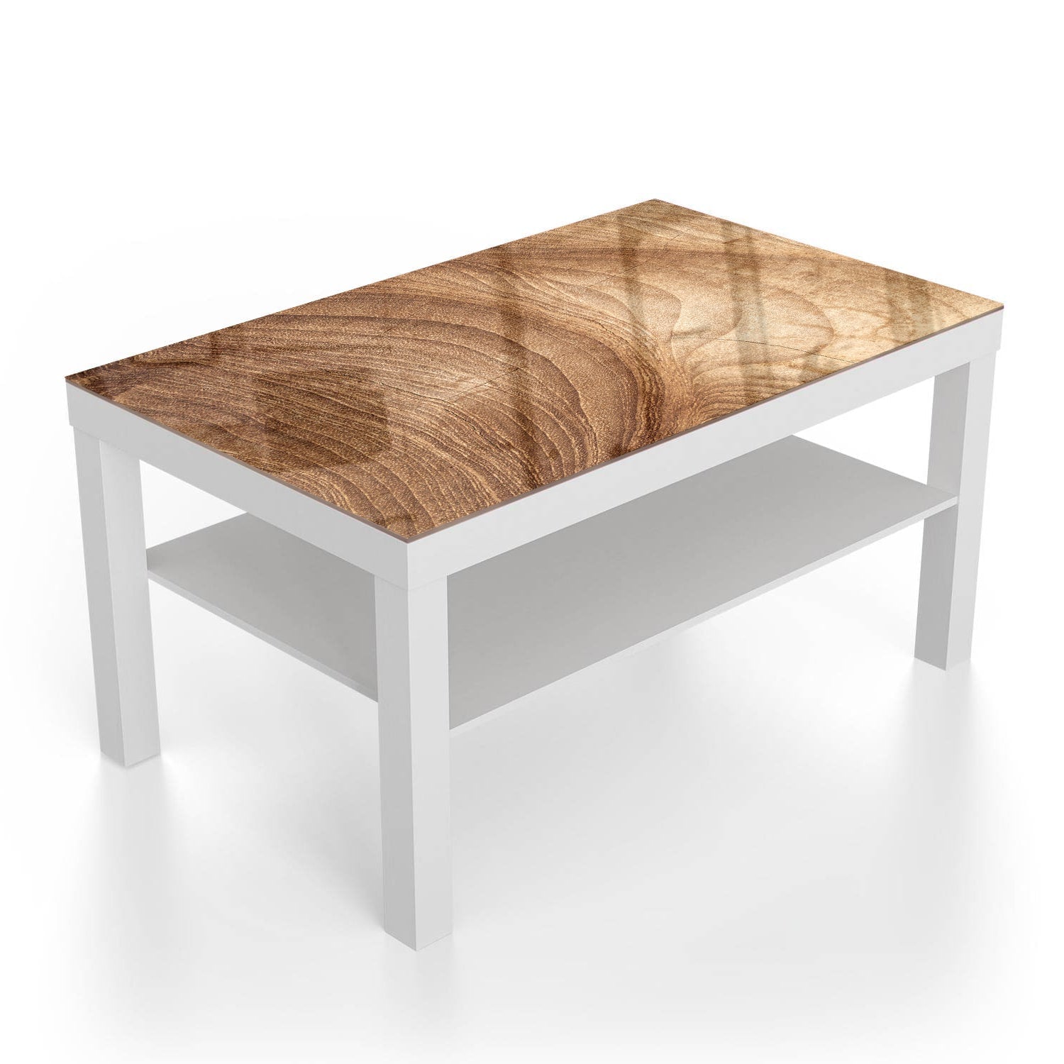 Salontafel 90x55 - Gehard Glas - Hout Textuur