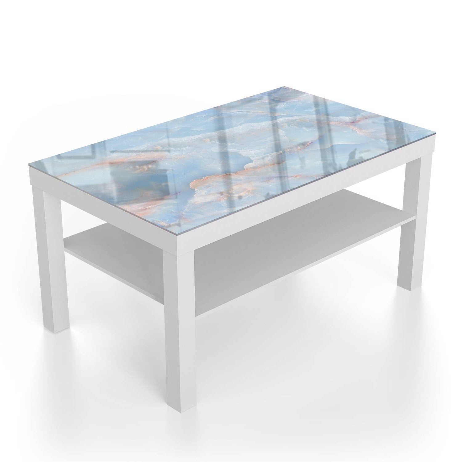 Salontafel 90x55 - Gehard Glas - Hemels Marmer