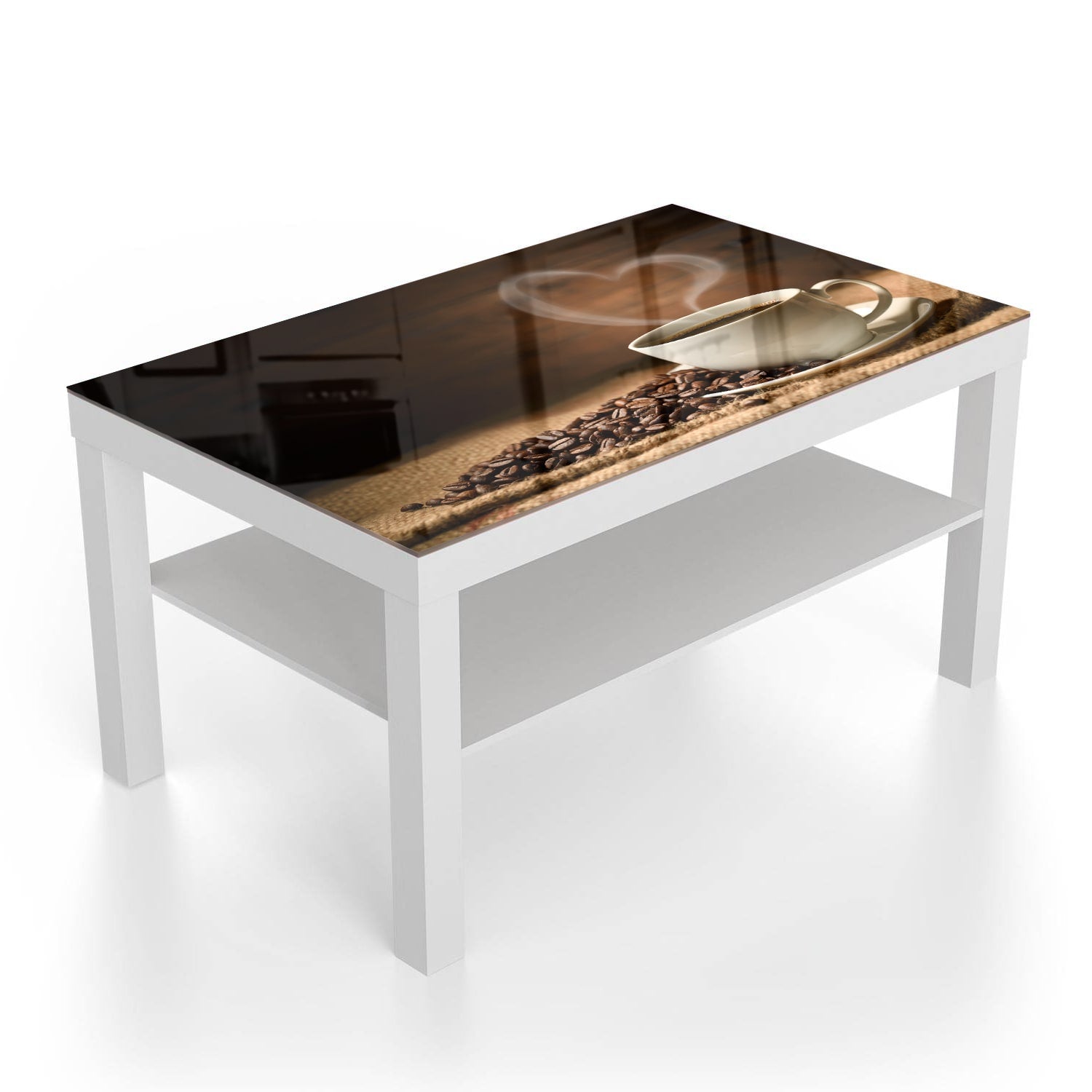 Salontafel 90x55 - Gehard Glas - Koffie met een Hart