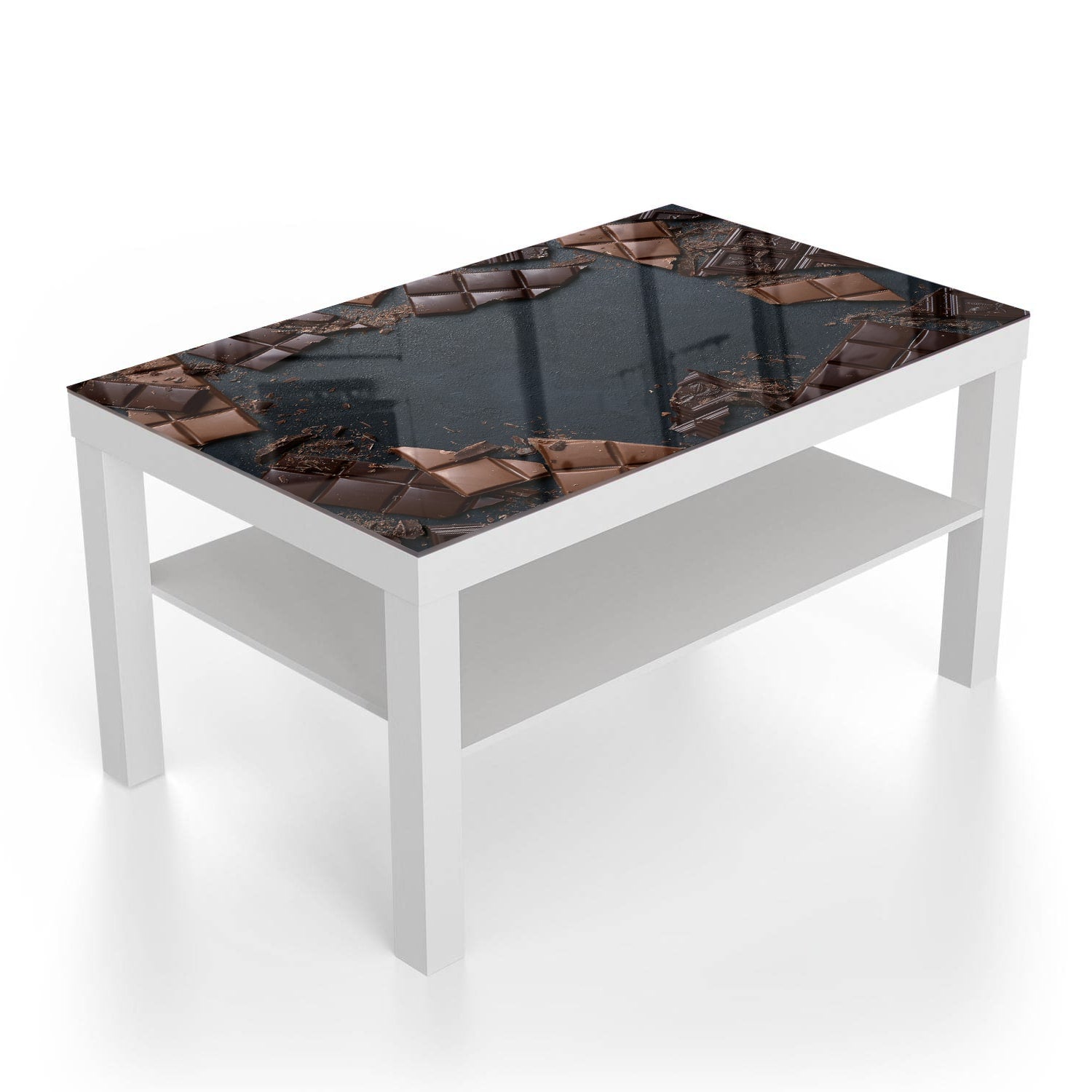 Salontafel 90x55 - Gehard Glas - Chocolade