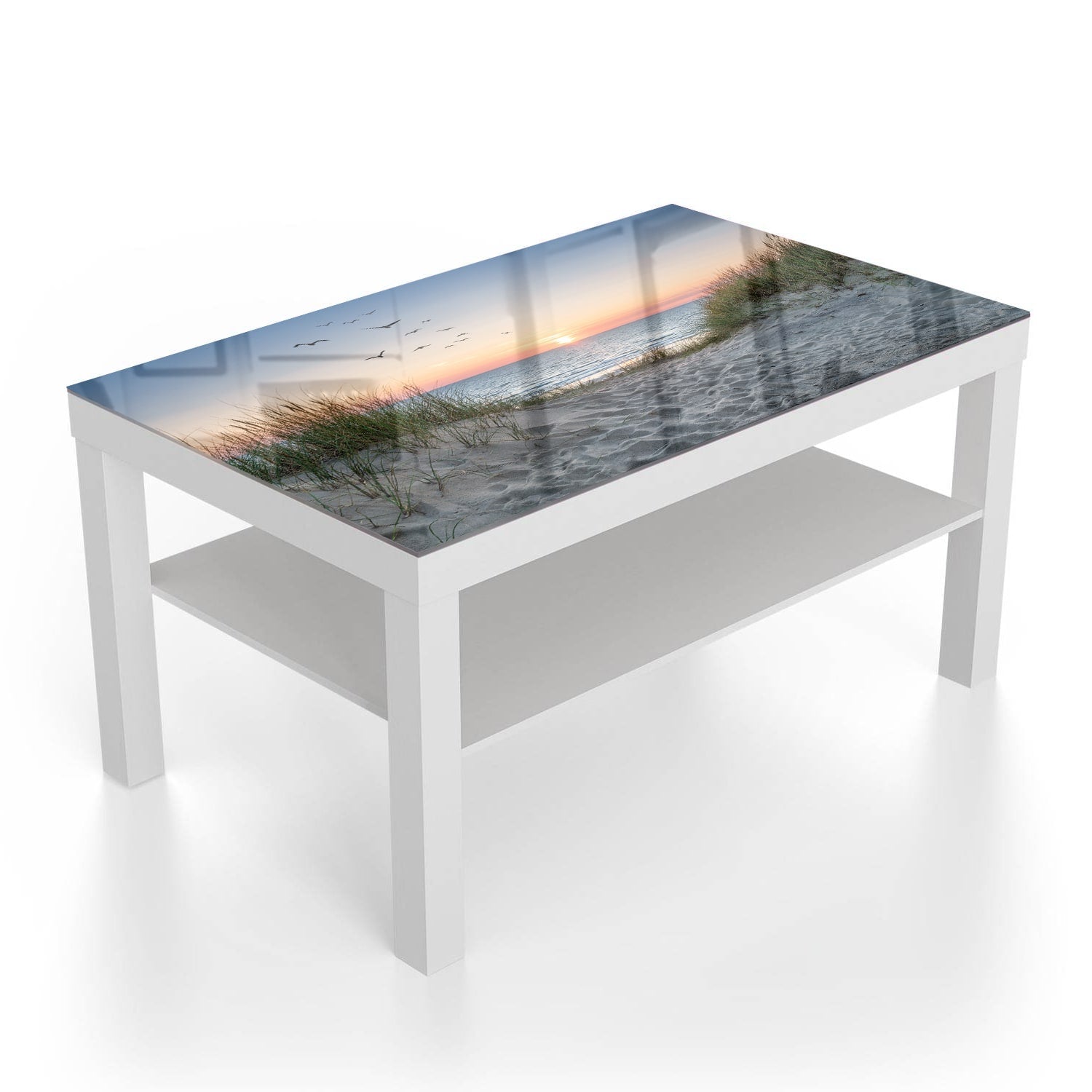 Salontafel 90x55 - Gehard Glas - Duinen bij Zonsondergang