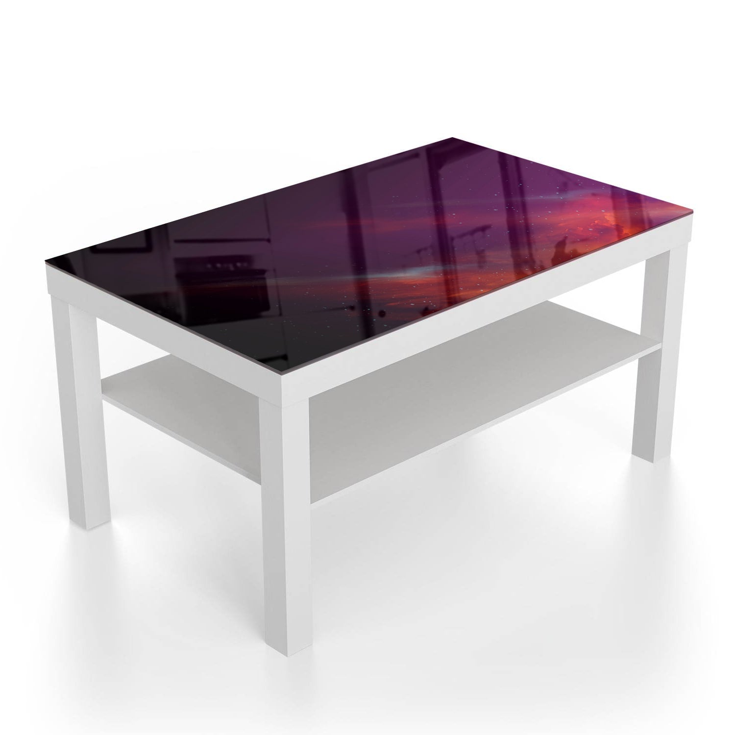 Salontafel 90x55 - Gehard Glas - Rode Ruimte Achtergrond