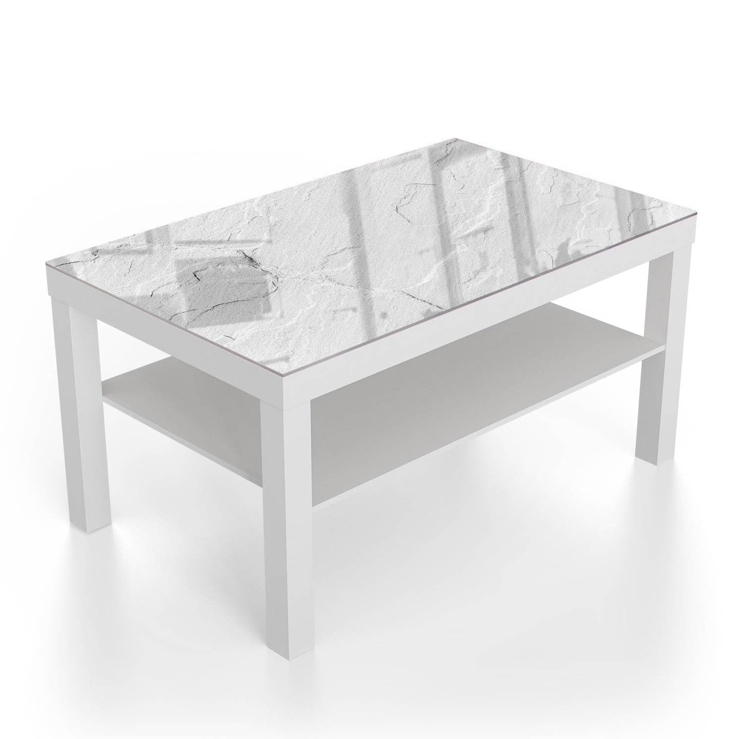 Salontafel 90x55 - Gehard Glas - Witte Leisteen
