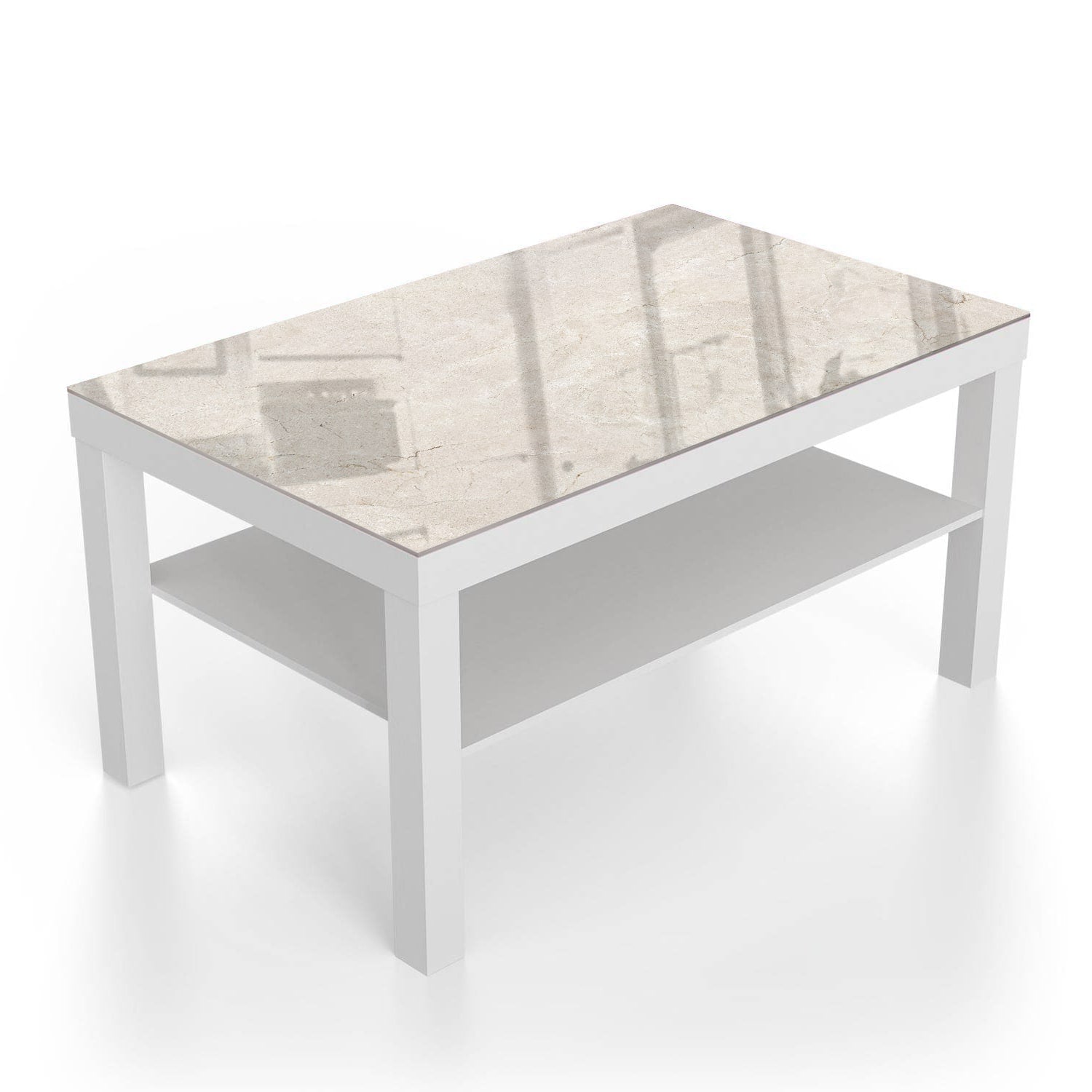 Salontafel 90x55 - Gehard Glas - Marmer Textuur