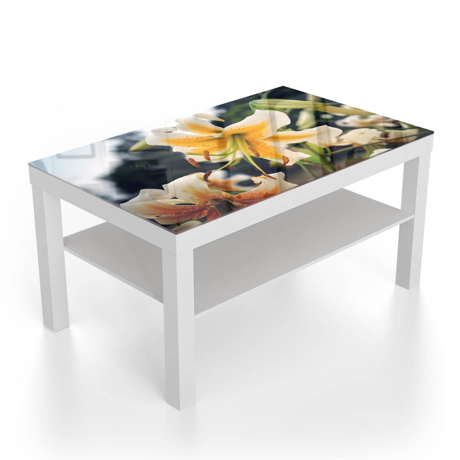 Salontafel 90x55 - Gehard Glas - Zomerse Lelie