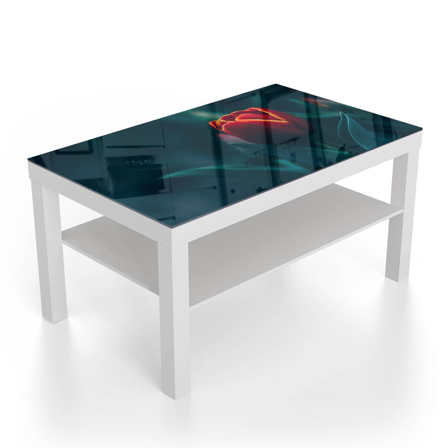 Salontafel 90x55 - Gehard Glas - Dieprode Tulp