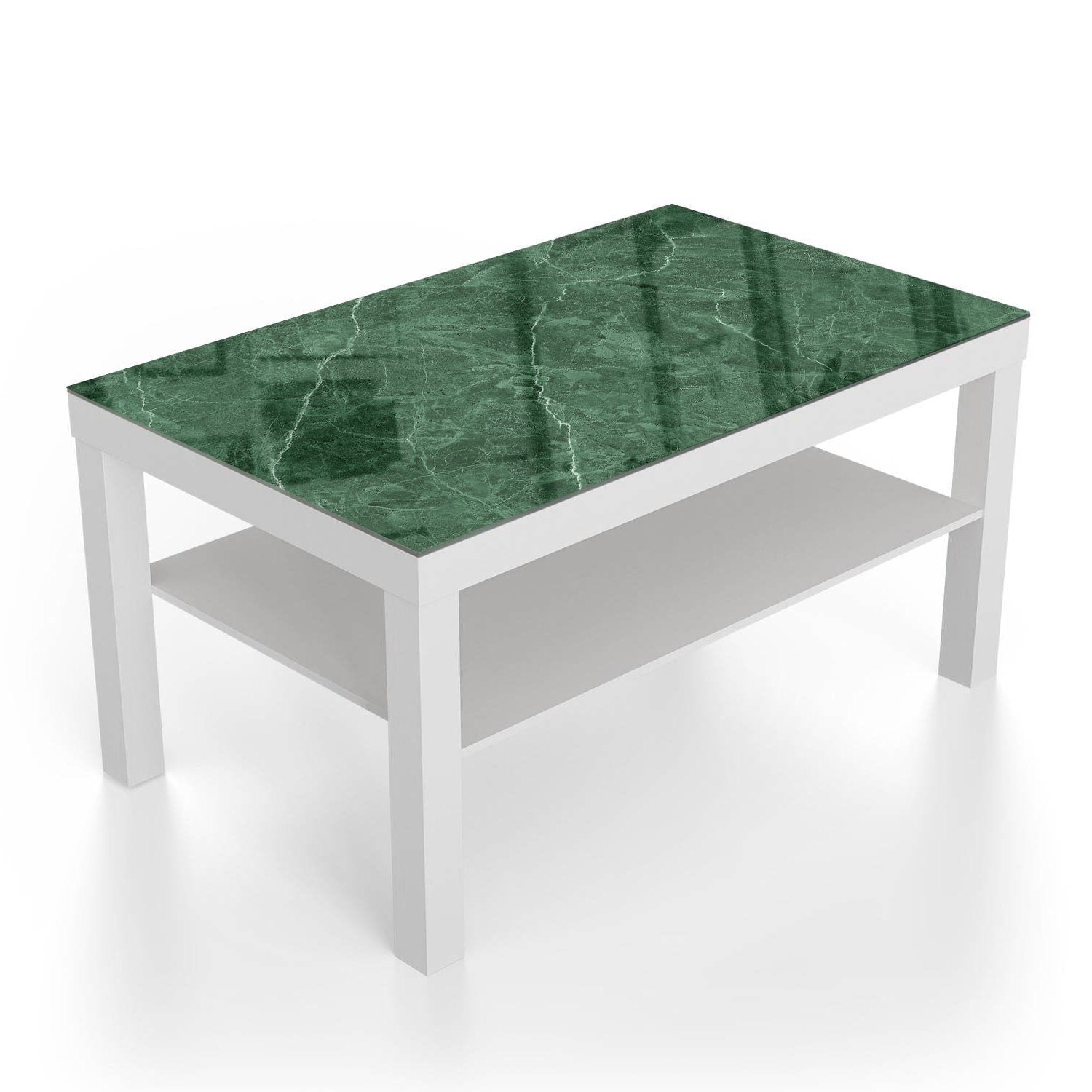 Salontafel 90x55 - Gehard Glas - Groen Marmer