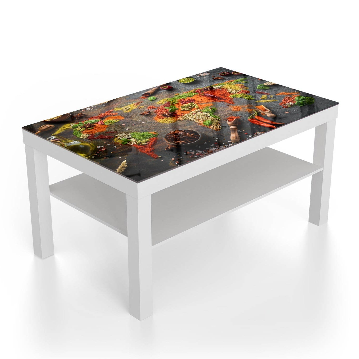 Salontafel 90x55 - Gehard Glas - Specerijen over de Wereld