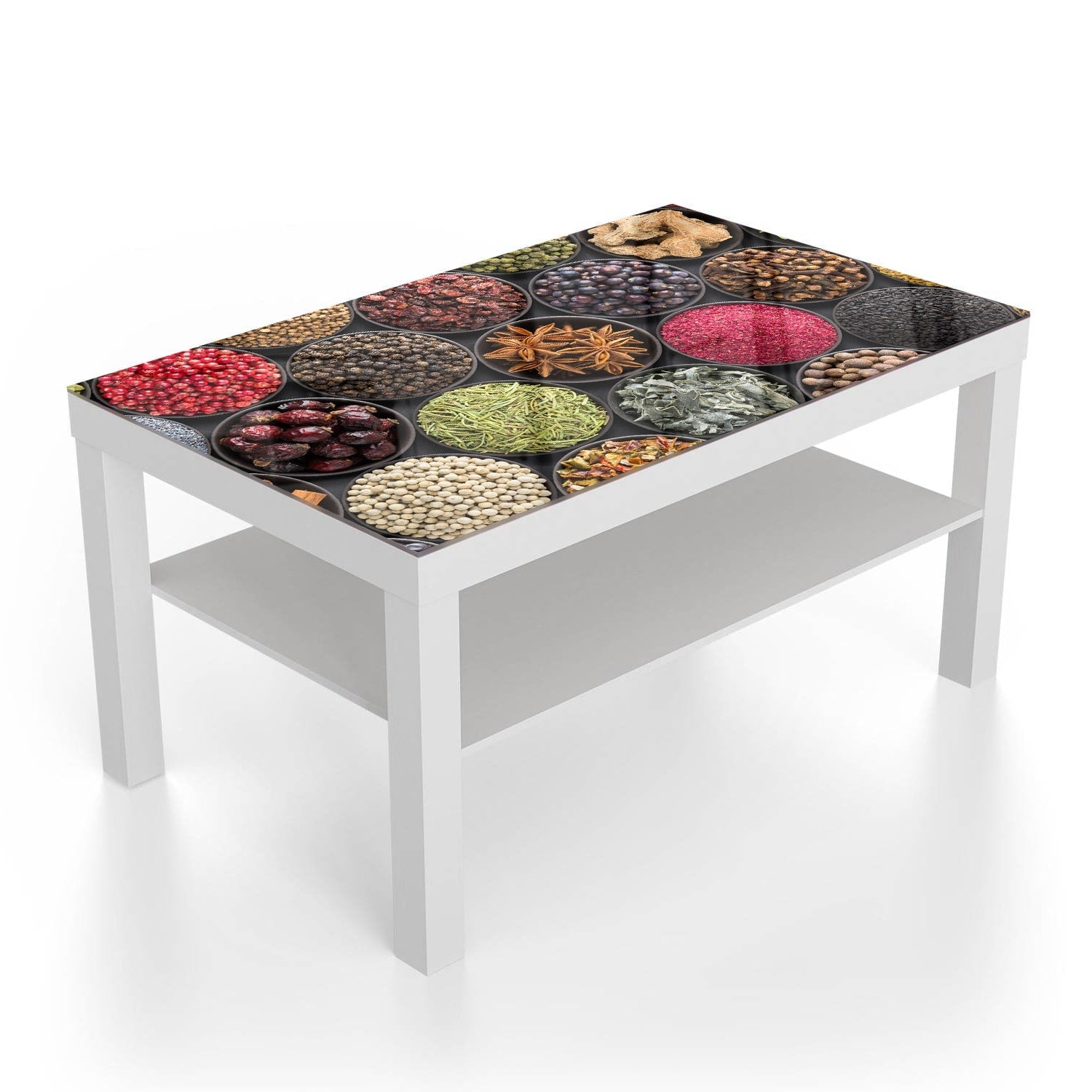Salontafel 90x55 - Gehard Glas - Kleurrijke Kruiden