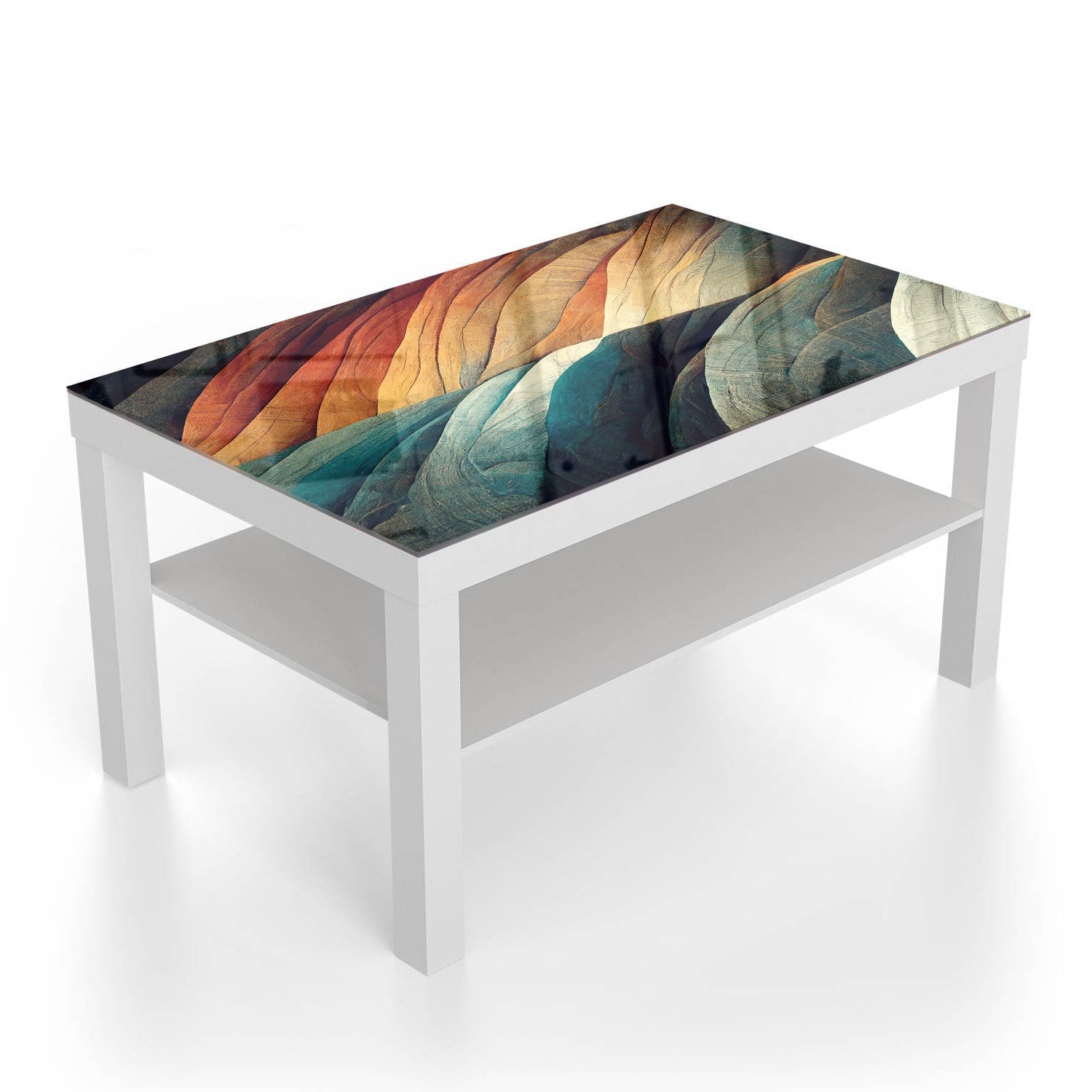 Salontafel 90x55 - Gehard Glas - Abstracte Natuurlijke Golven