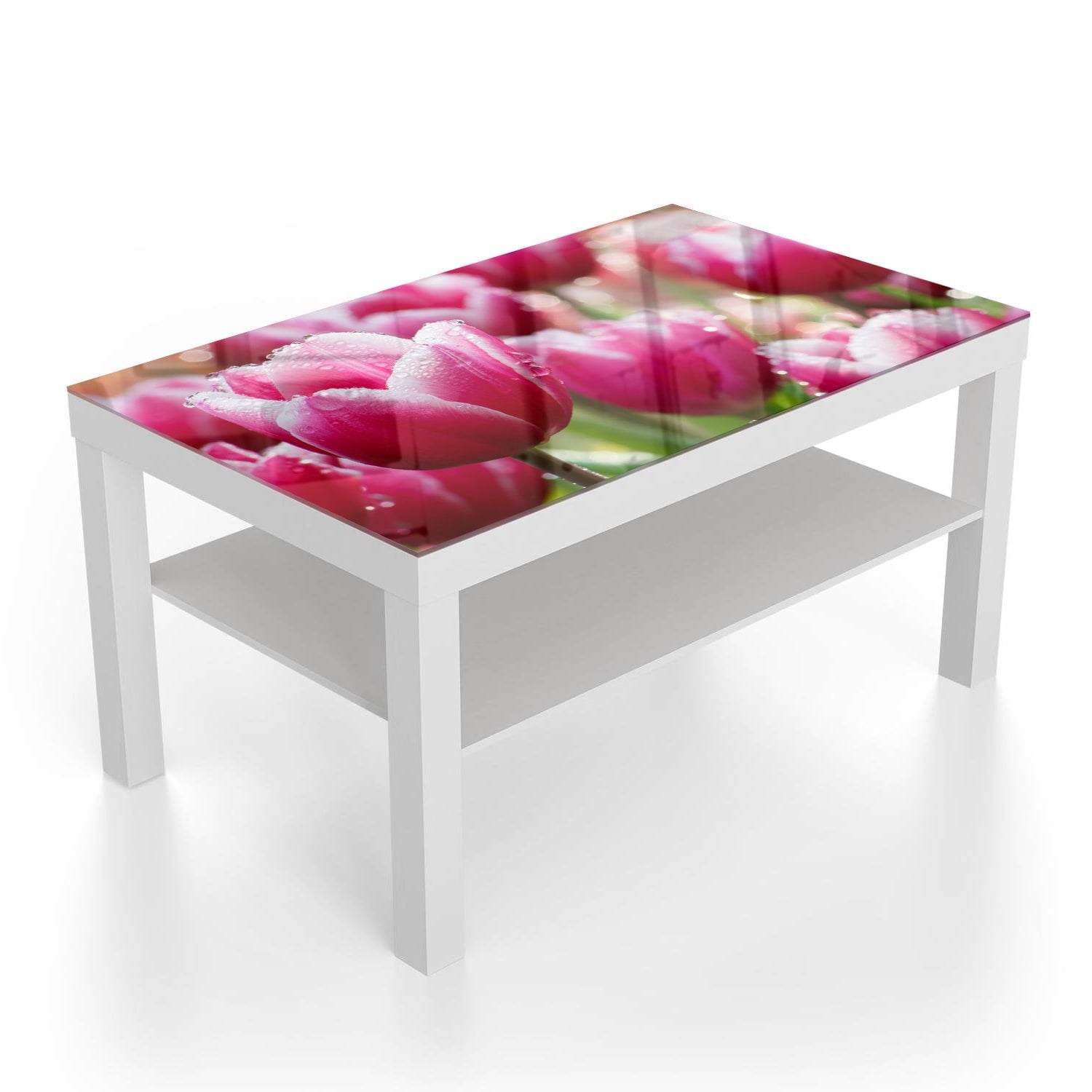 Salontafel 90x55 - Gehard Glas - Natte Tulpen