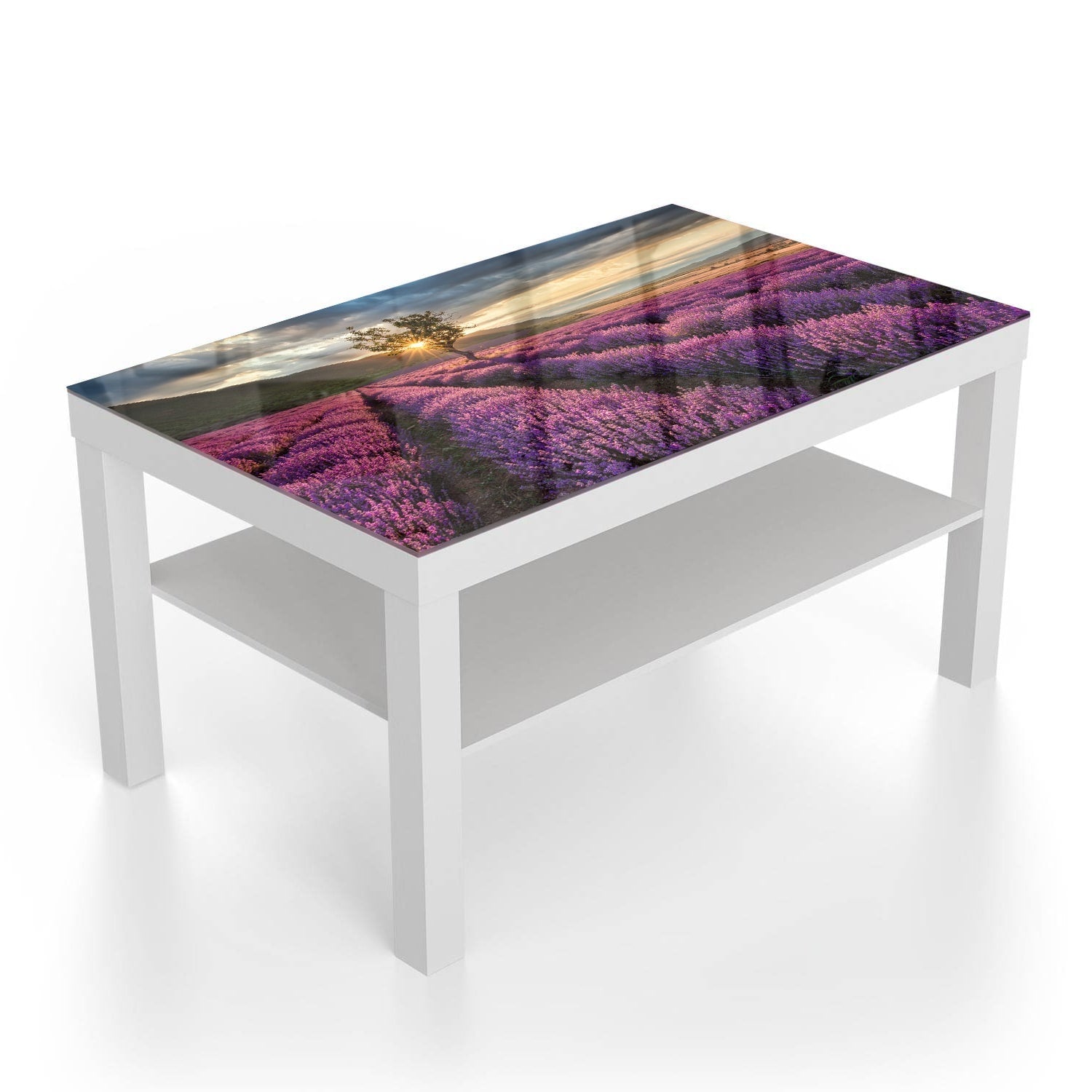Salontafel 90x55 - Gehard Glas - Lavendel Veld