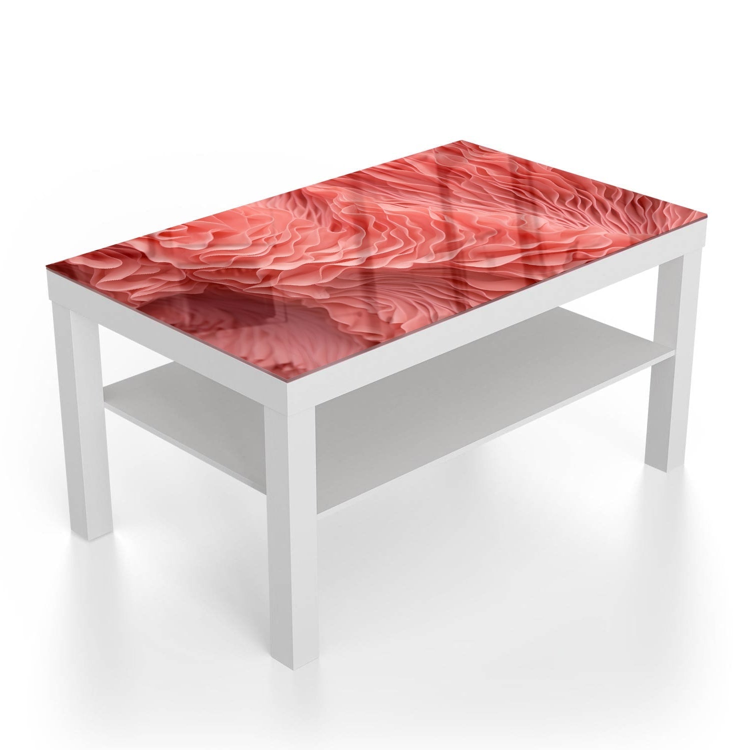 Salontafel 90x55 - Gehard Glas - Organische Texuur van Koraal