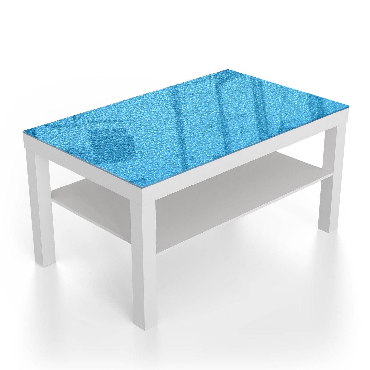 Salontafel 90x55 - Gehard Glas - Lichtblauw Meer