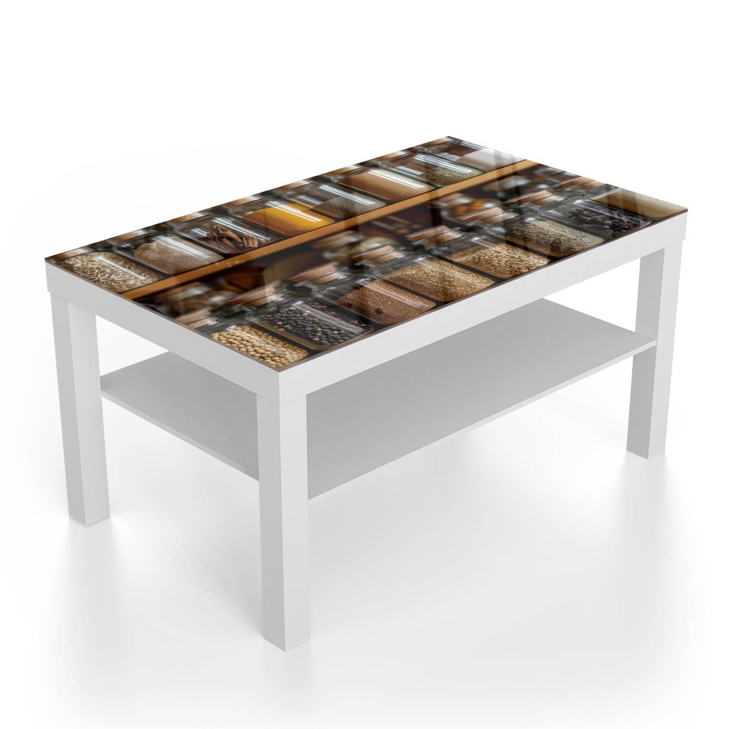 Salontafel 90x55 - Gehard Glas - Kruiden & Specerijen in Potjes