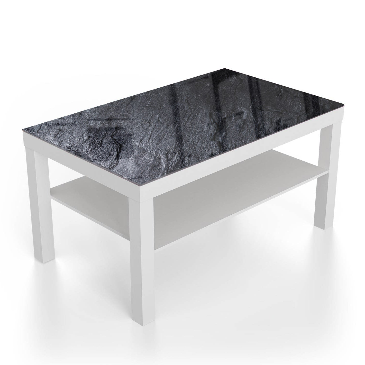 Salontafel 90x55 - Gehard Glas - Zwarte Leisteen