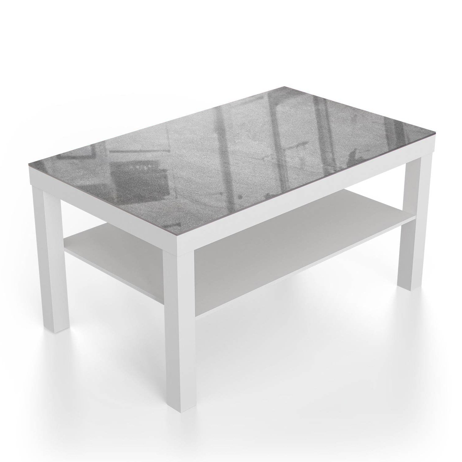 Salontafel 90x55 - Gehard Glas - Grijze Betonnen Muur