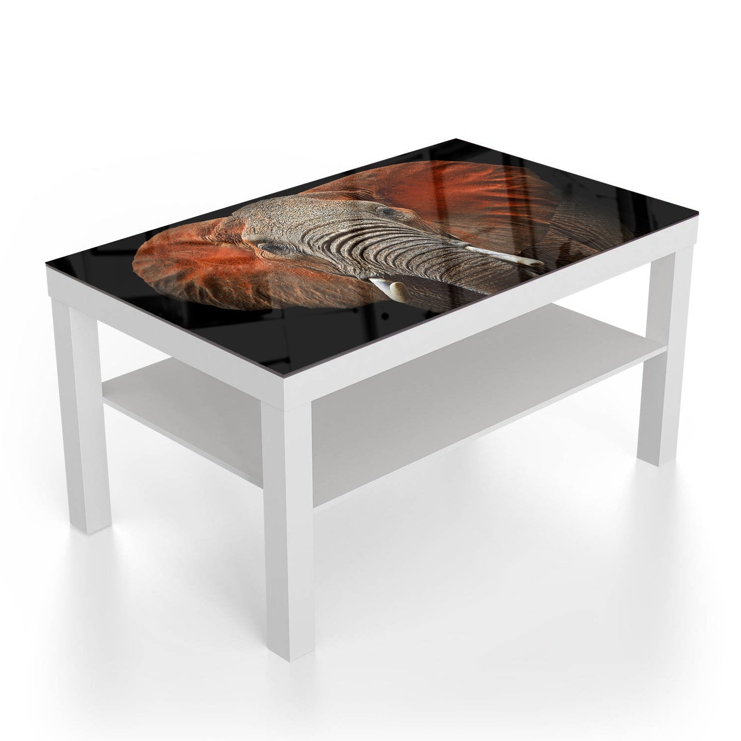 Salontafel 90x55 - Gehard Glas - Olifanten in Tsavo