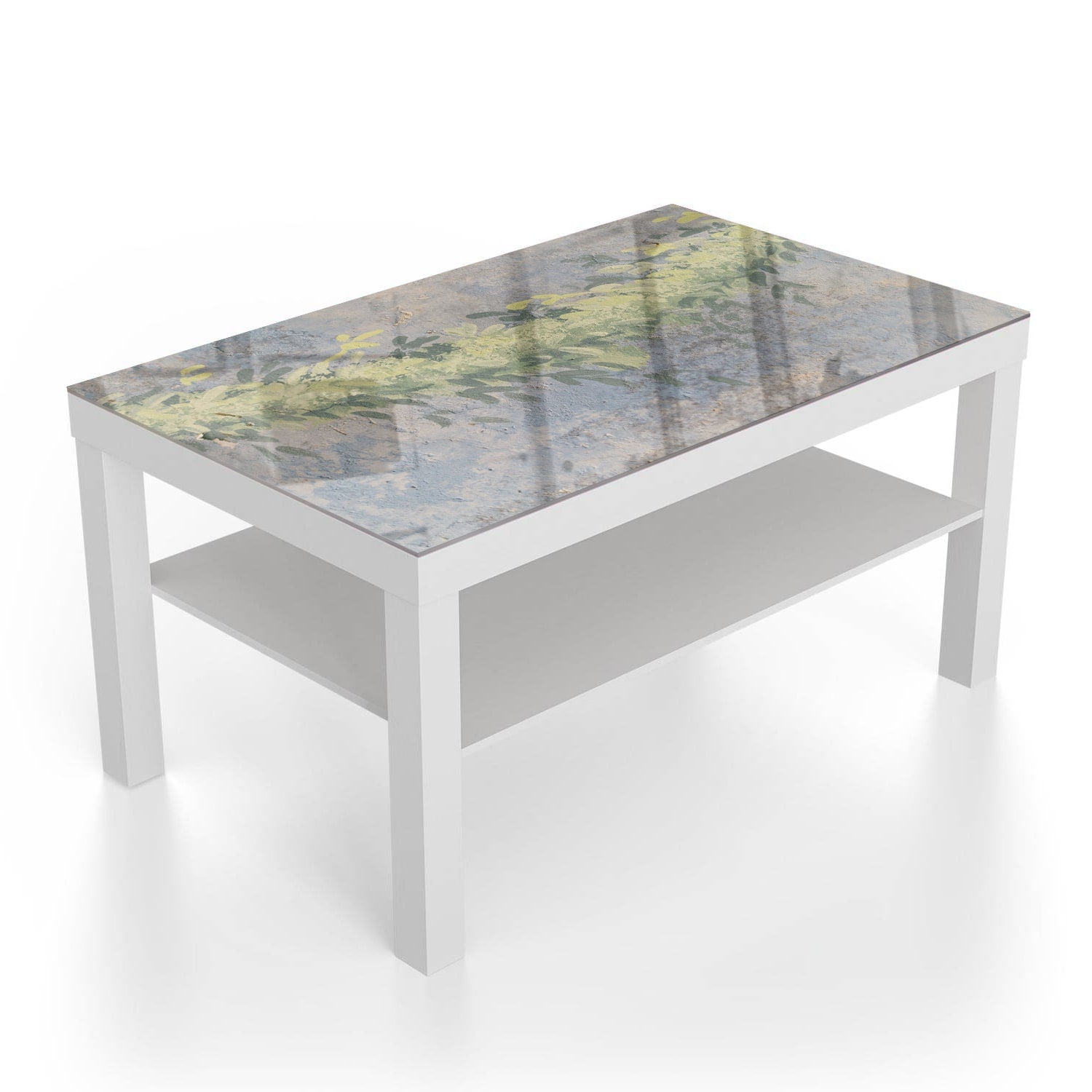 Salontafel 90x55 - Gehard Glas - Waterverd Bladeren