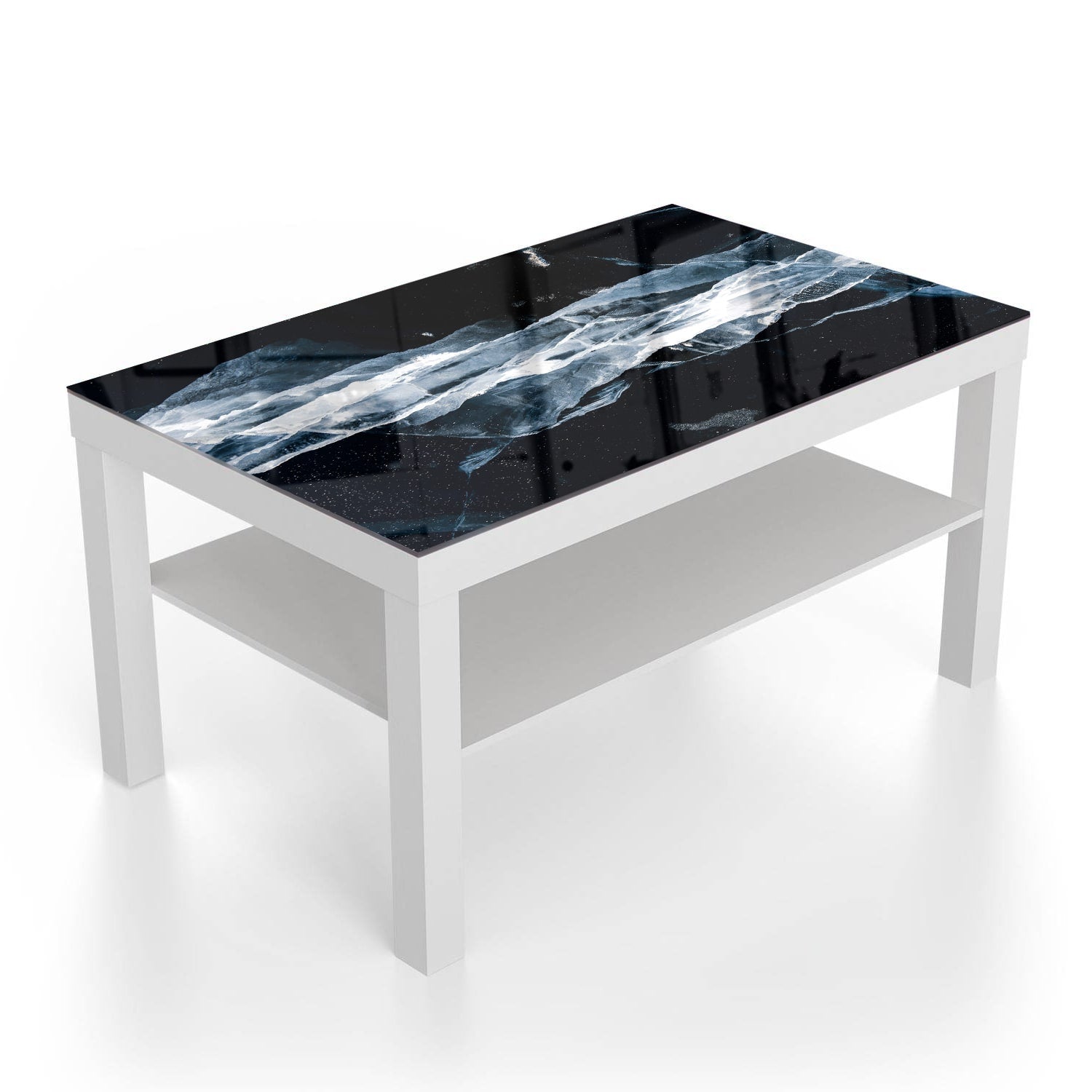 Salontafel 90x55 - Gehard Glas - Gebroken Ijs