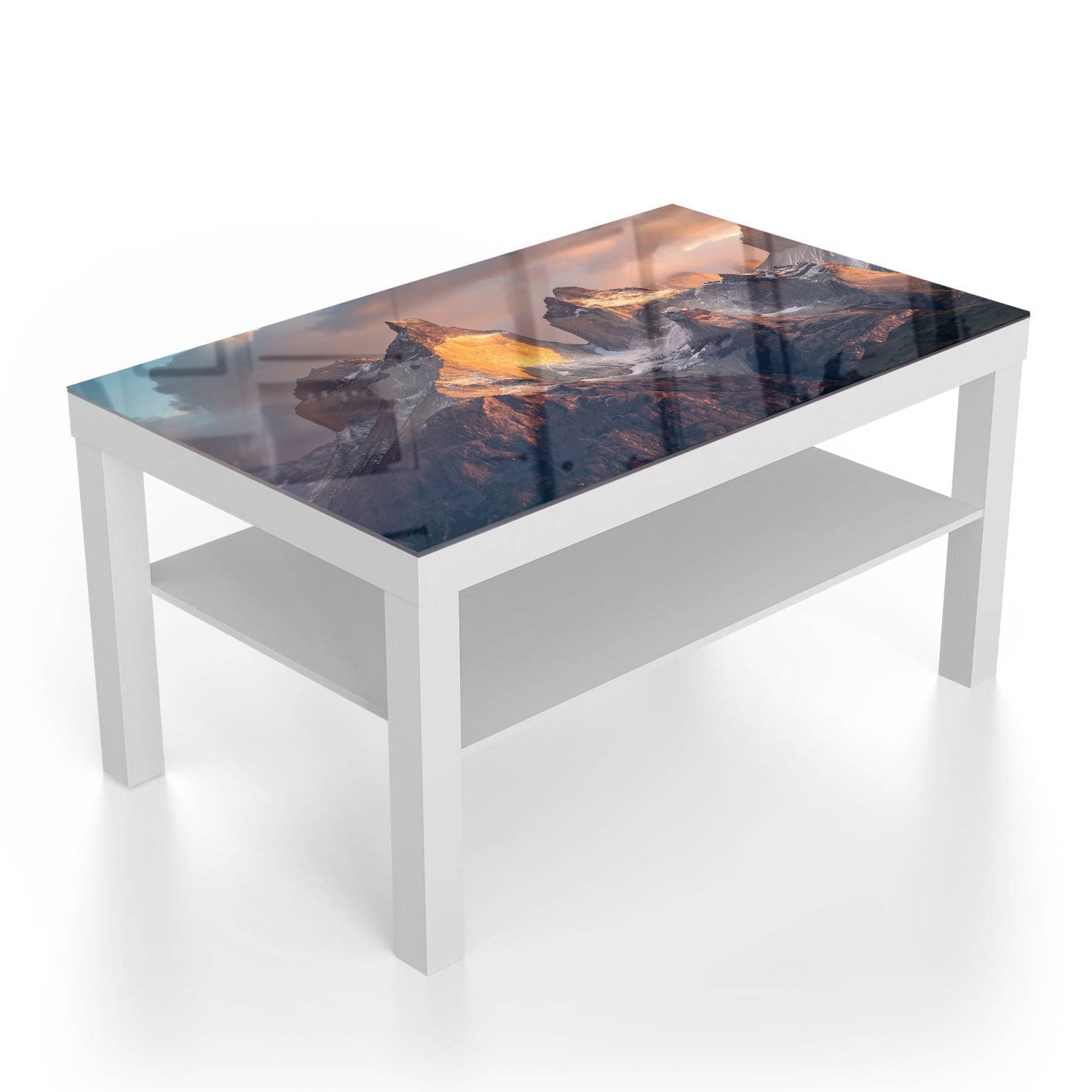 Salontafel 90x55 - Gehard Glas - Ruwe Bergtoppen