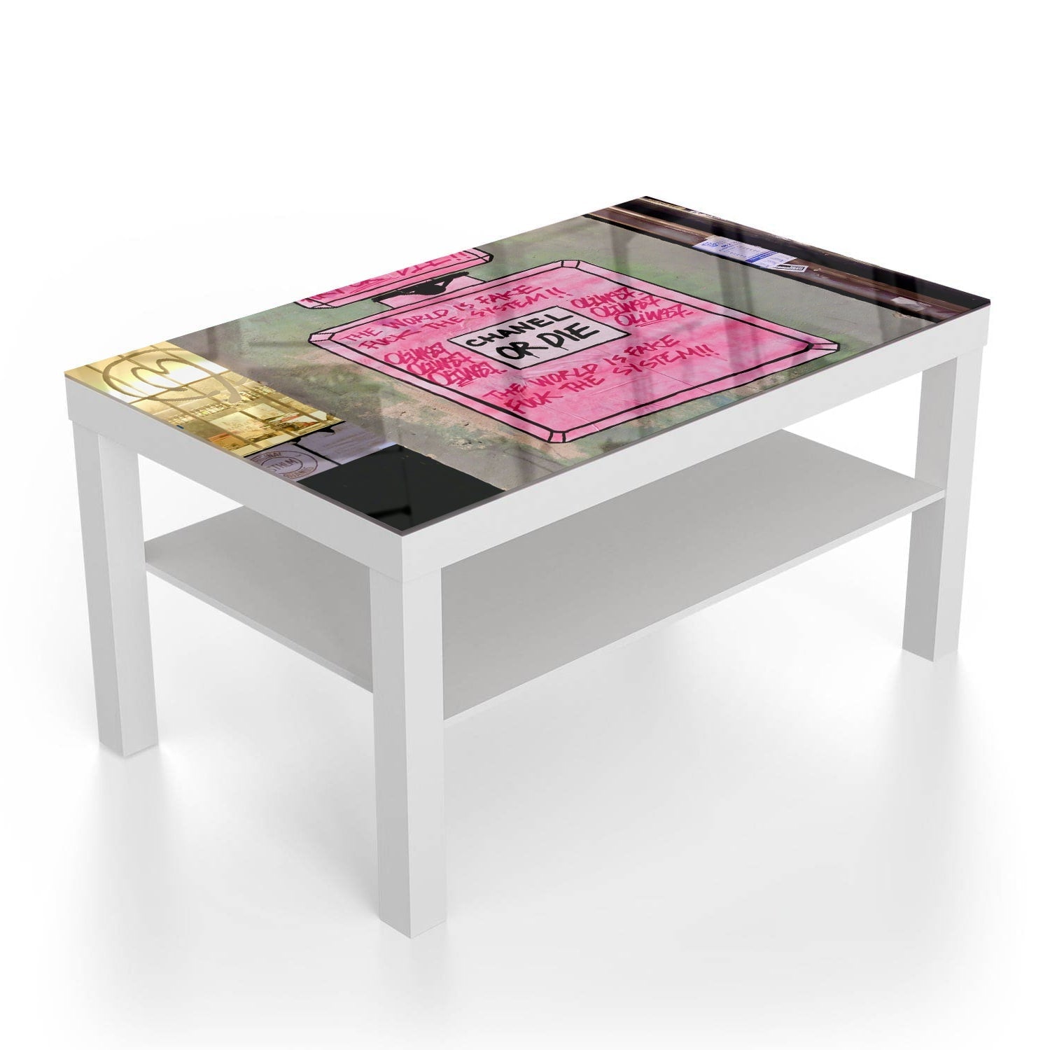 Salontafel 90x55 - Gehard Glas - Chanel or Die Art