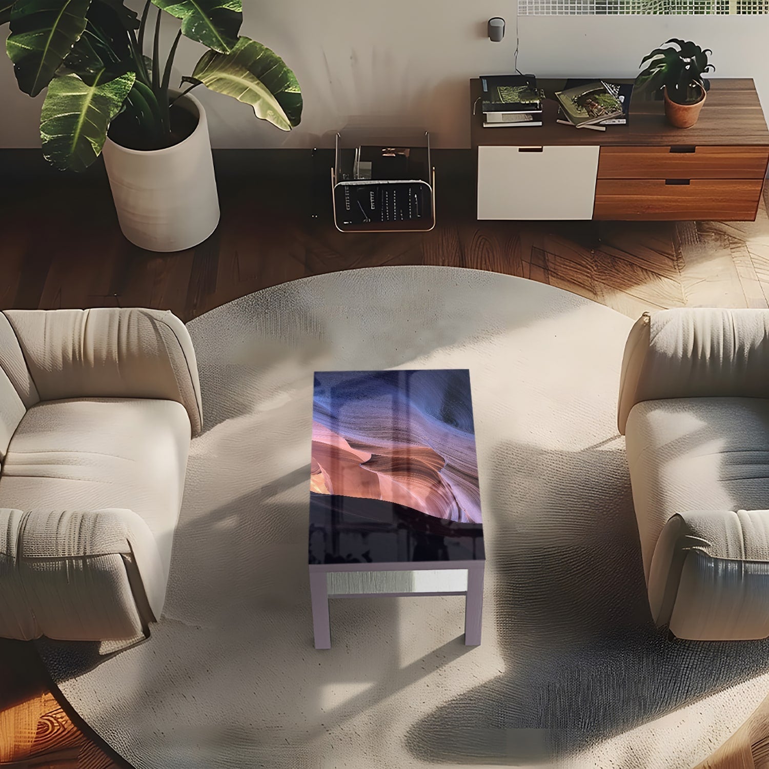 Salontafel 90x55 - Gehard Glas - Antelope Canyon
